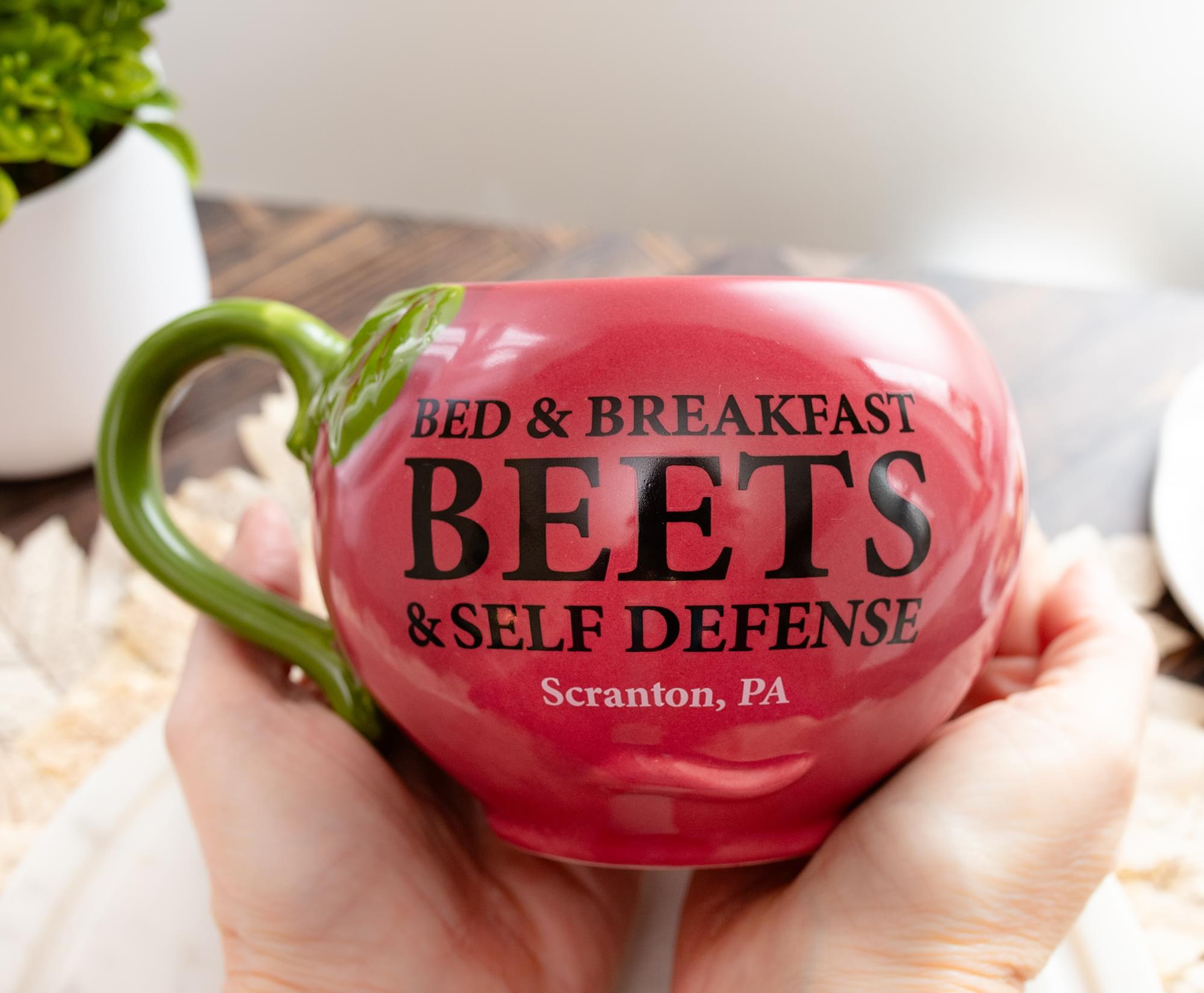 The Office Schrute Farms Beet Ceramic Mug - 20 Oz. 3D Sculpted Fun!