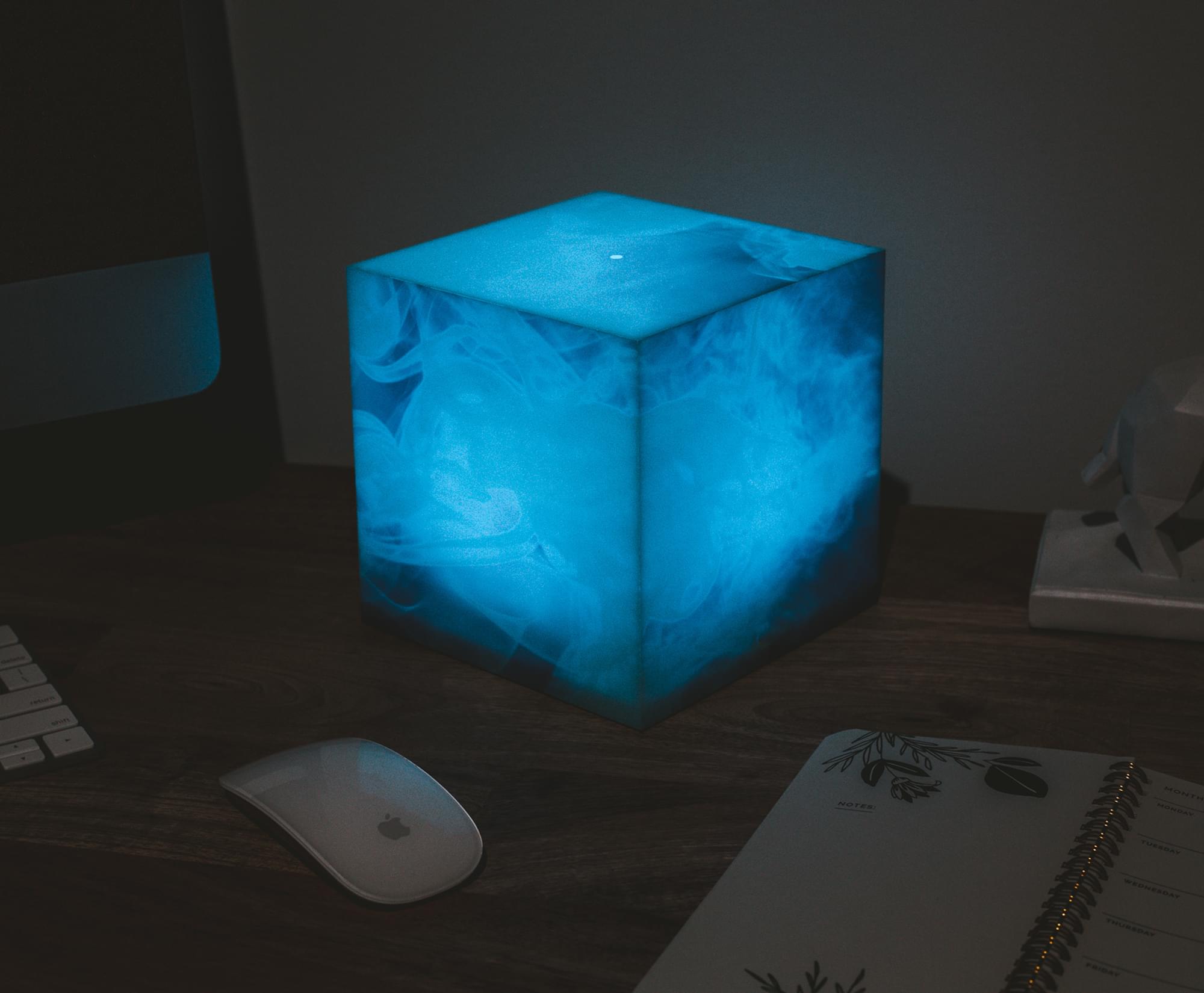 Unleash Your Inner Marvel Fan with the 6-Inch Color-Changing LED Mood Light Replica of the Tesseract Cube