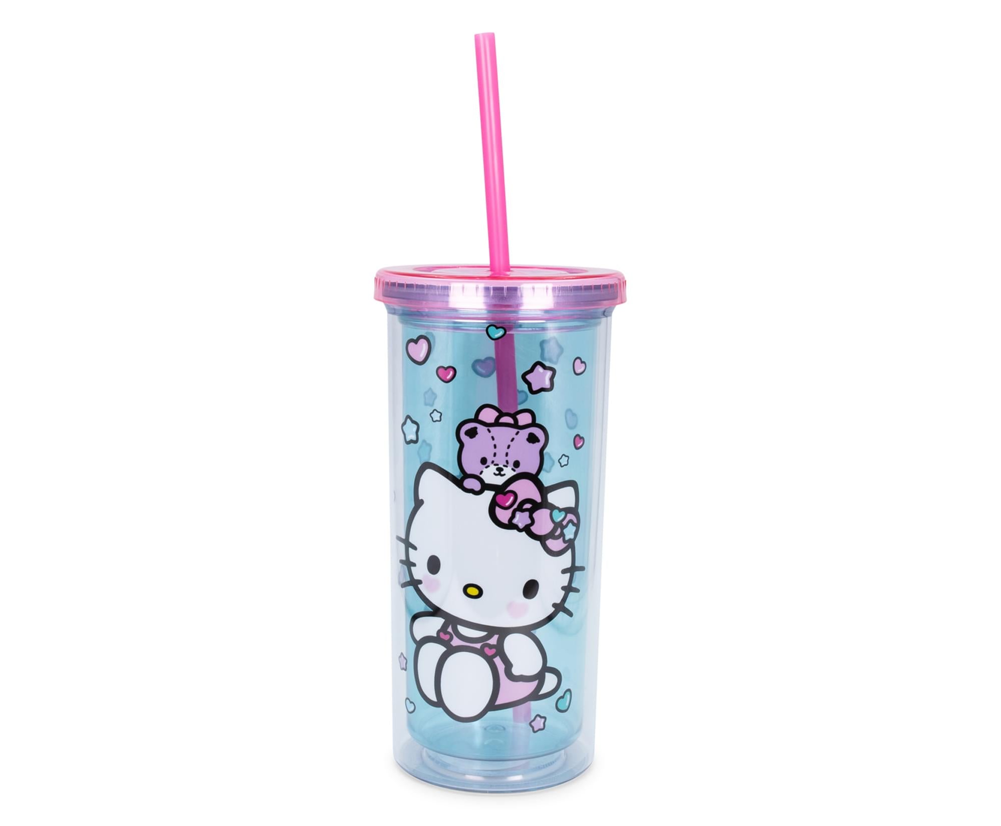 Adorable Hello Kitty Stacked Donuts Carnival Cup with Lid & Straw - 20 Oz