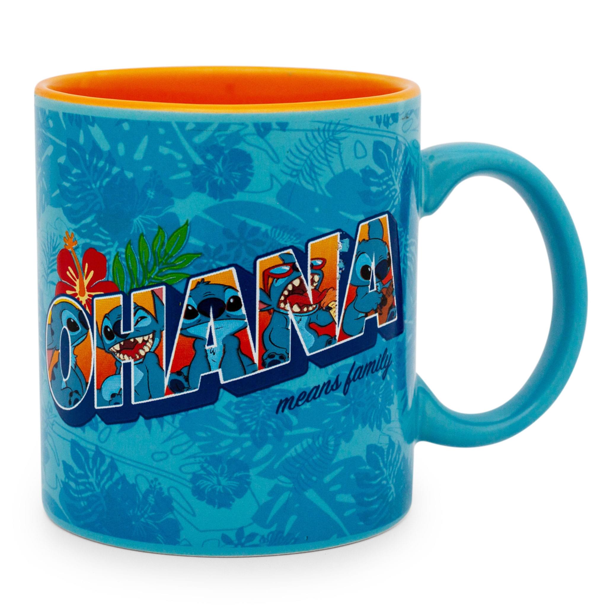 Disney Lilo & Stitch Ohana Means Family 20-Ounce Ceramic Mug - A Tropical Treat!