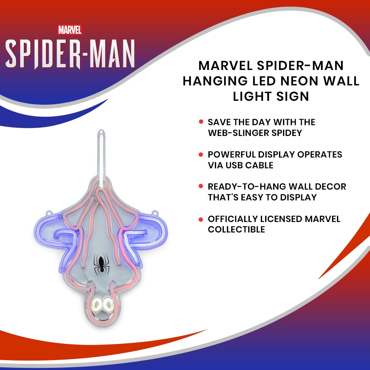 Unleash Your Inner Hero with the Marvel Spider-Man LED Neon Wall Light