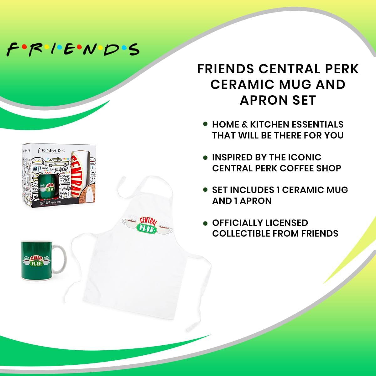 Friends Central Perk Ceramic Mug & Apron Gift Set