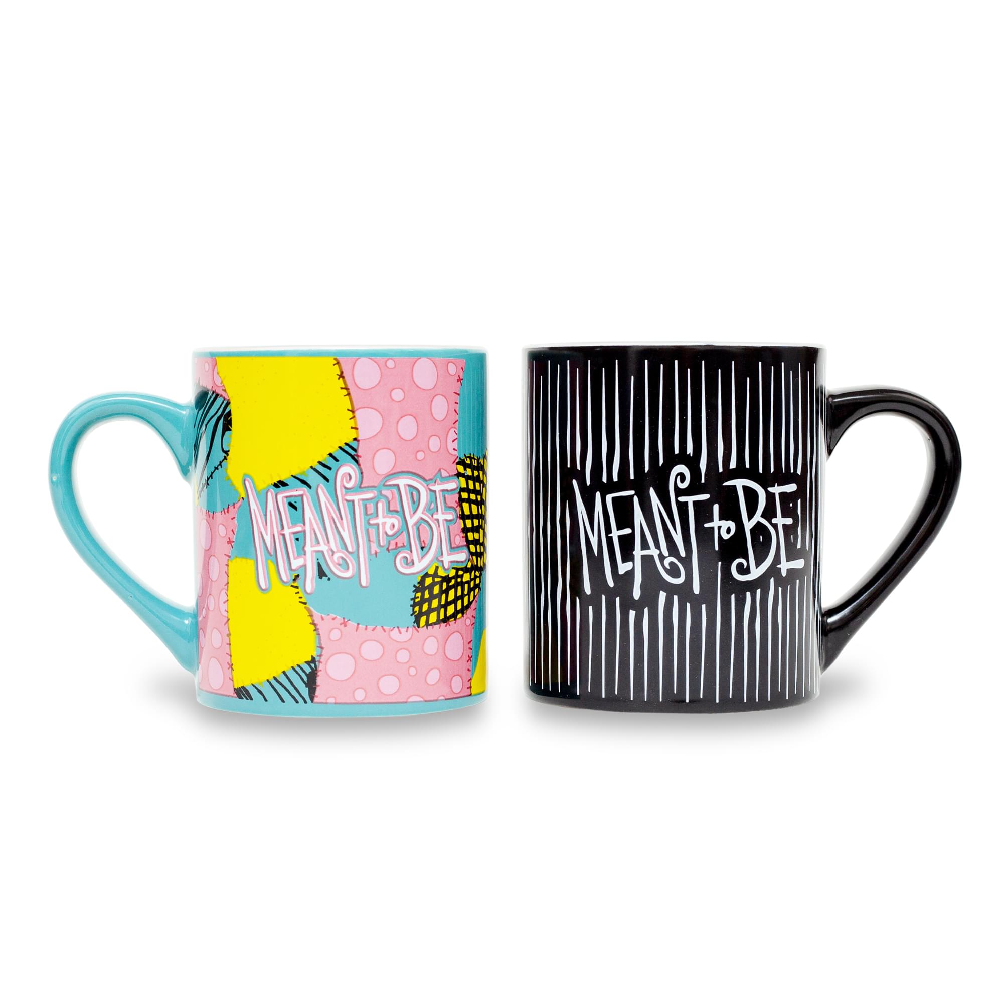 Disney Nightmare Before Christmas Jack & Sally Ceramic Mug Set - Meant To Be