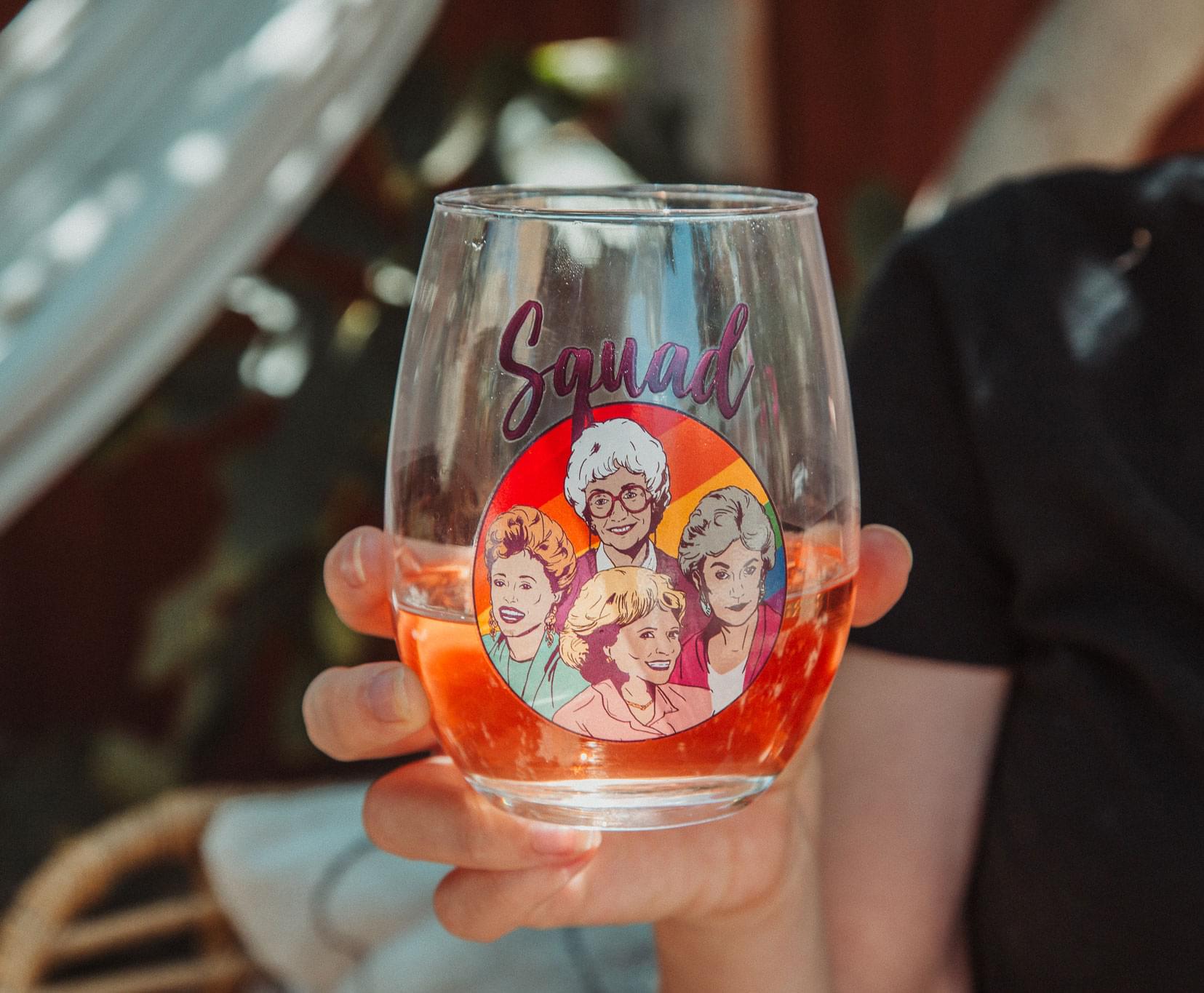 The Golden Girls Rainbow Squad 20-Ounce Stemless Wine Glass