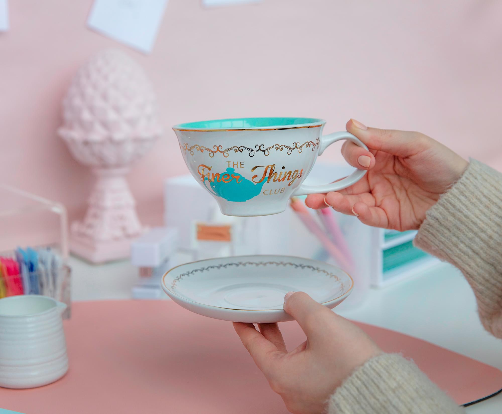 The Office Finer Things Club Exclusive Ceramic Teacup & Saucer Set