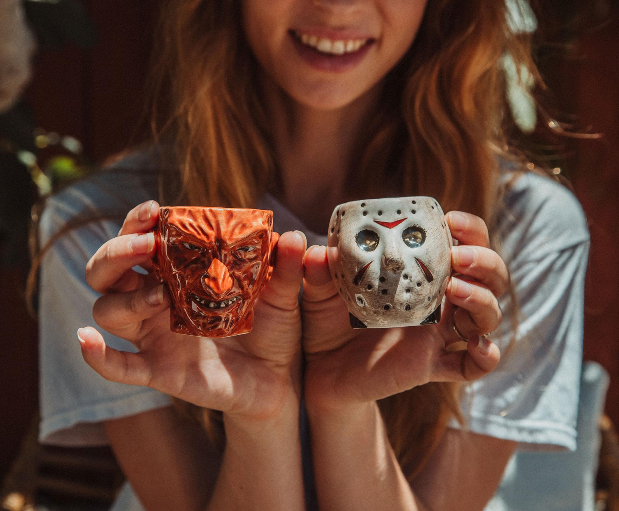 Freddy vs. Jason 4-Ounce Ceramic Mini Mugs Set of 2 - Horror Fan's Dream