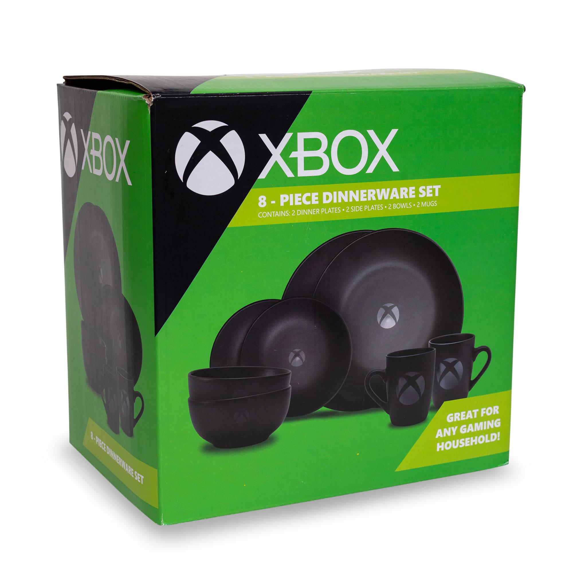 Epic Xbox Matte Black 8-Piece Ceramic Dinnerware Set