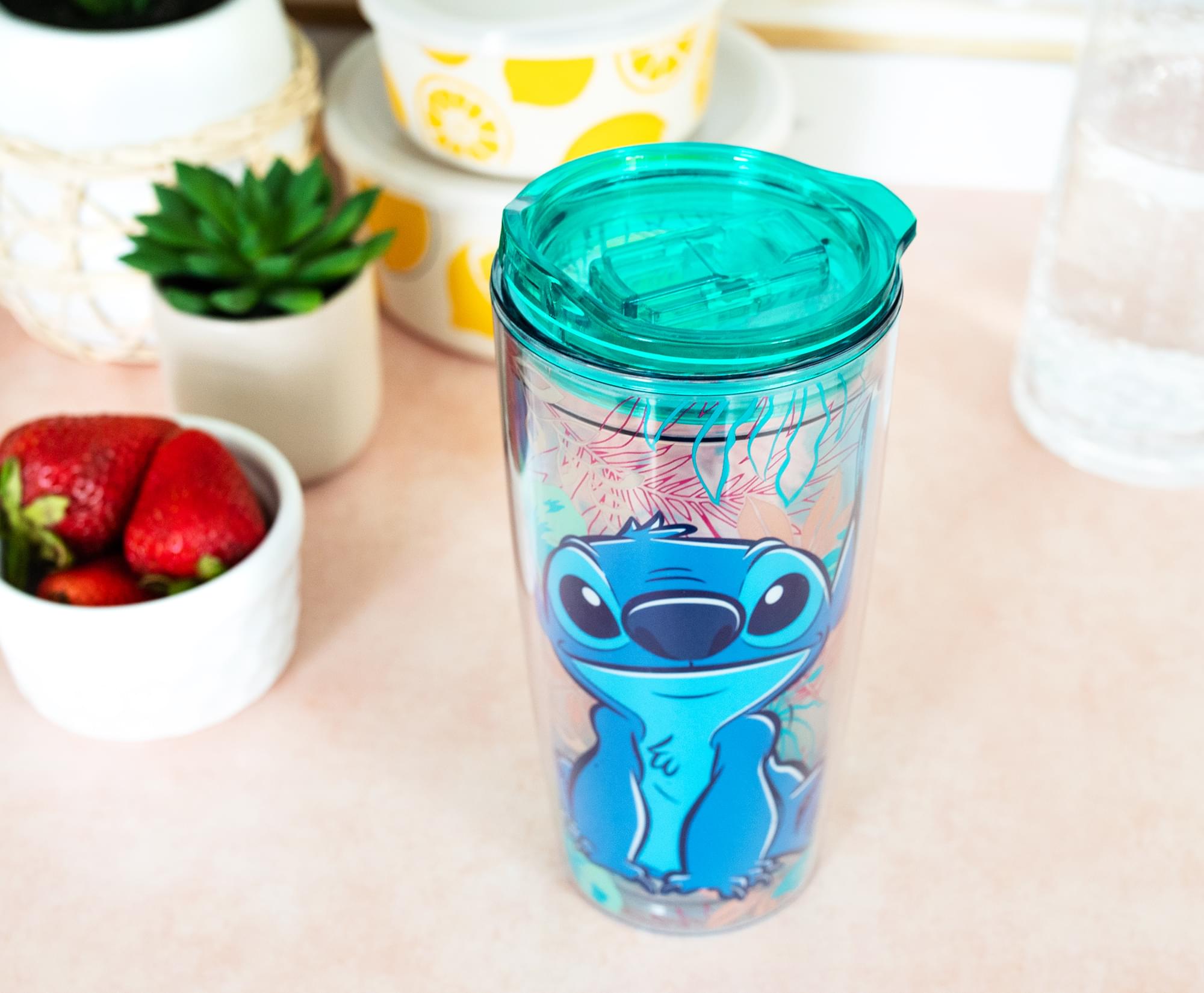 Disney Lilo & Stitch 20-Ounce Travel Tumbler with Slide Close Lid