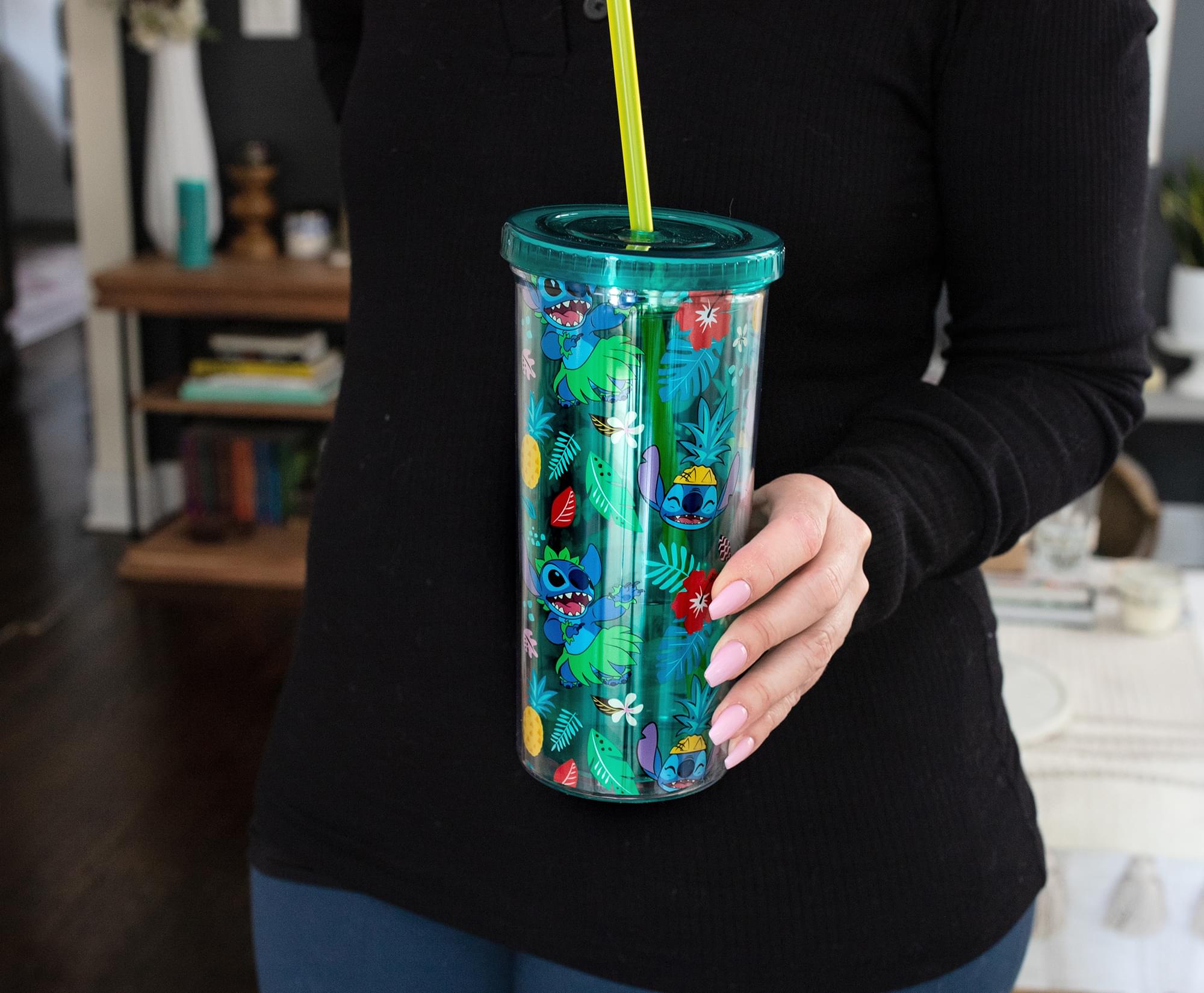 Disney Lilo & Stitch Tropical Summer Carnival Cup with Lid and Straw - Fun in the Sun!