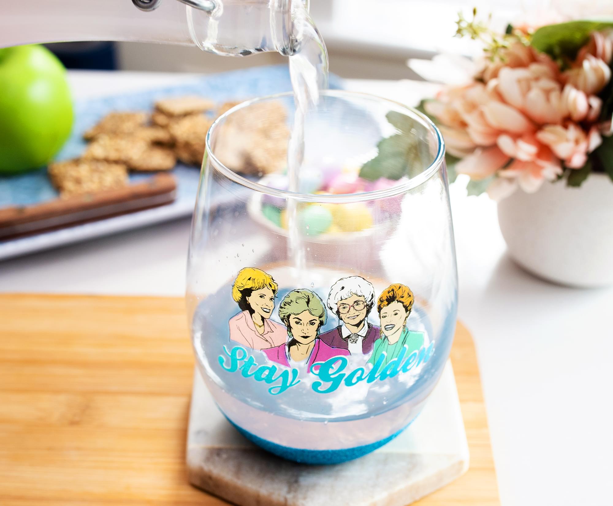 Golden Girls-Inspired Stay Golden 20-Ounce Stemless Wine Glass