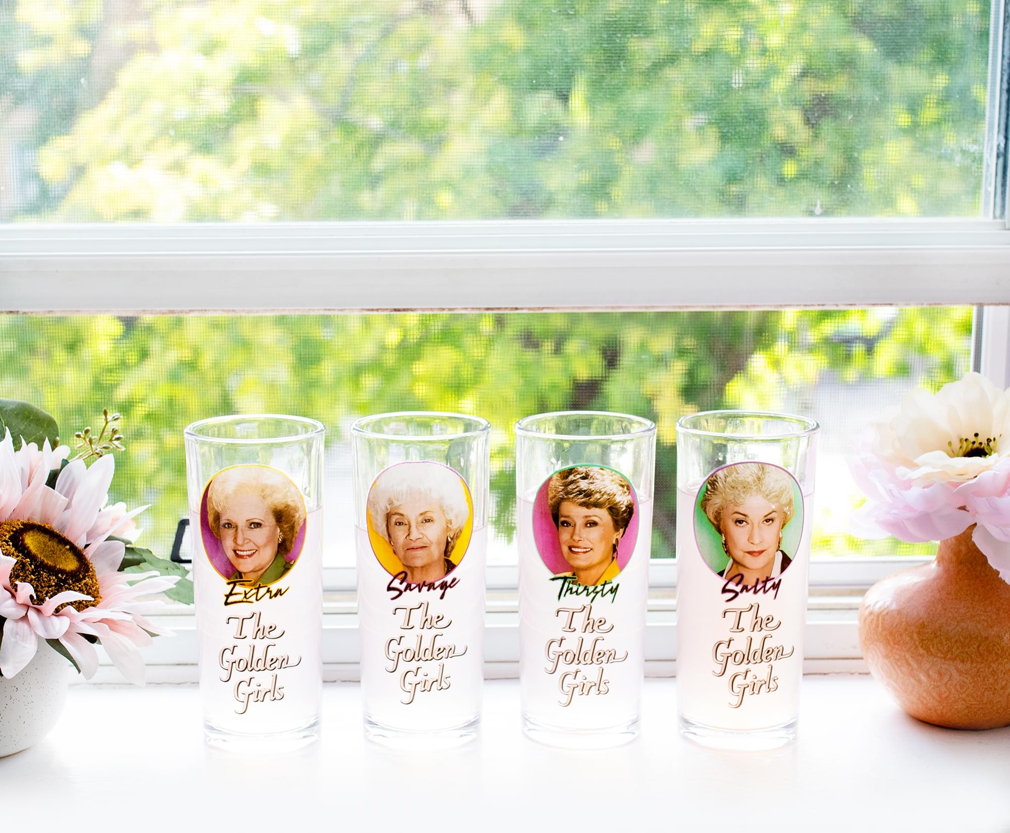 The Golden Girls 10-Ounce Tumbler Glasses Set of 4 - Logo Design