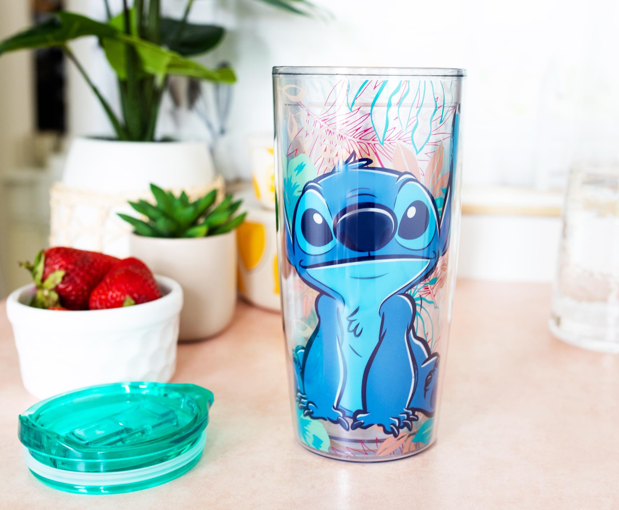 Disney Lilo & Stitch 20-Ounce Travel Tumbler with Slide Close Lid