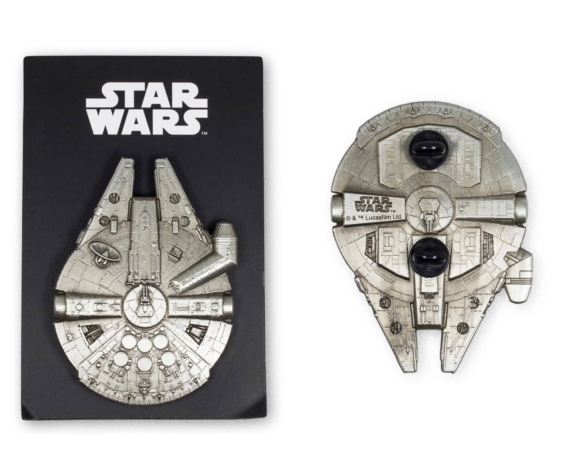 Exclusive Toynk Star Wars Millennium Falcon Collector Metal Pin - 3x2 Inches