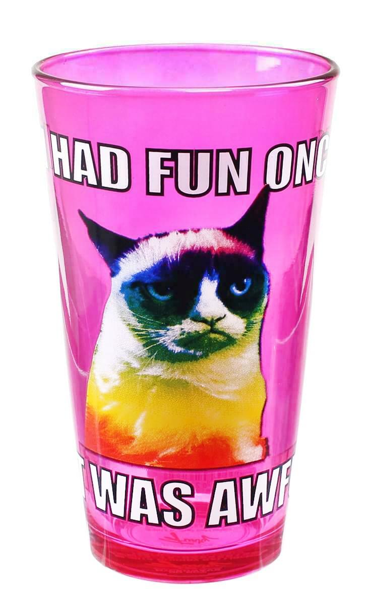 Grumpy Cat 16oz Pint Glass - A Must-Have for Fans