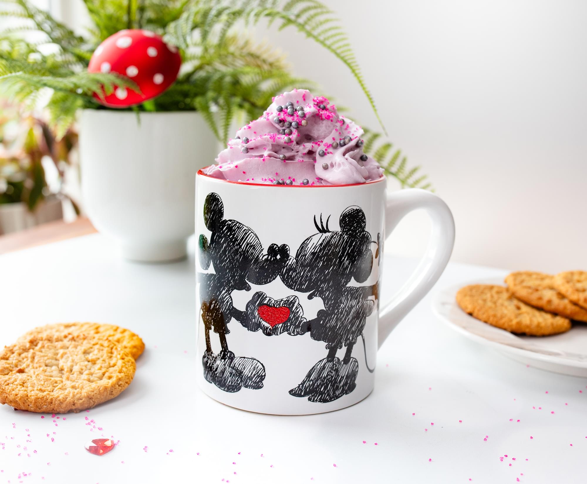 Disney Mickey & Minnie Glitter Ceramic 14 - Ounce Mug