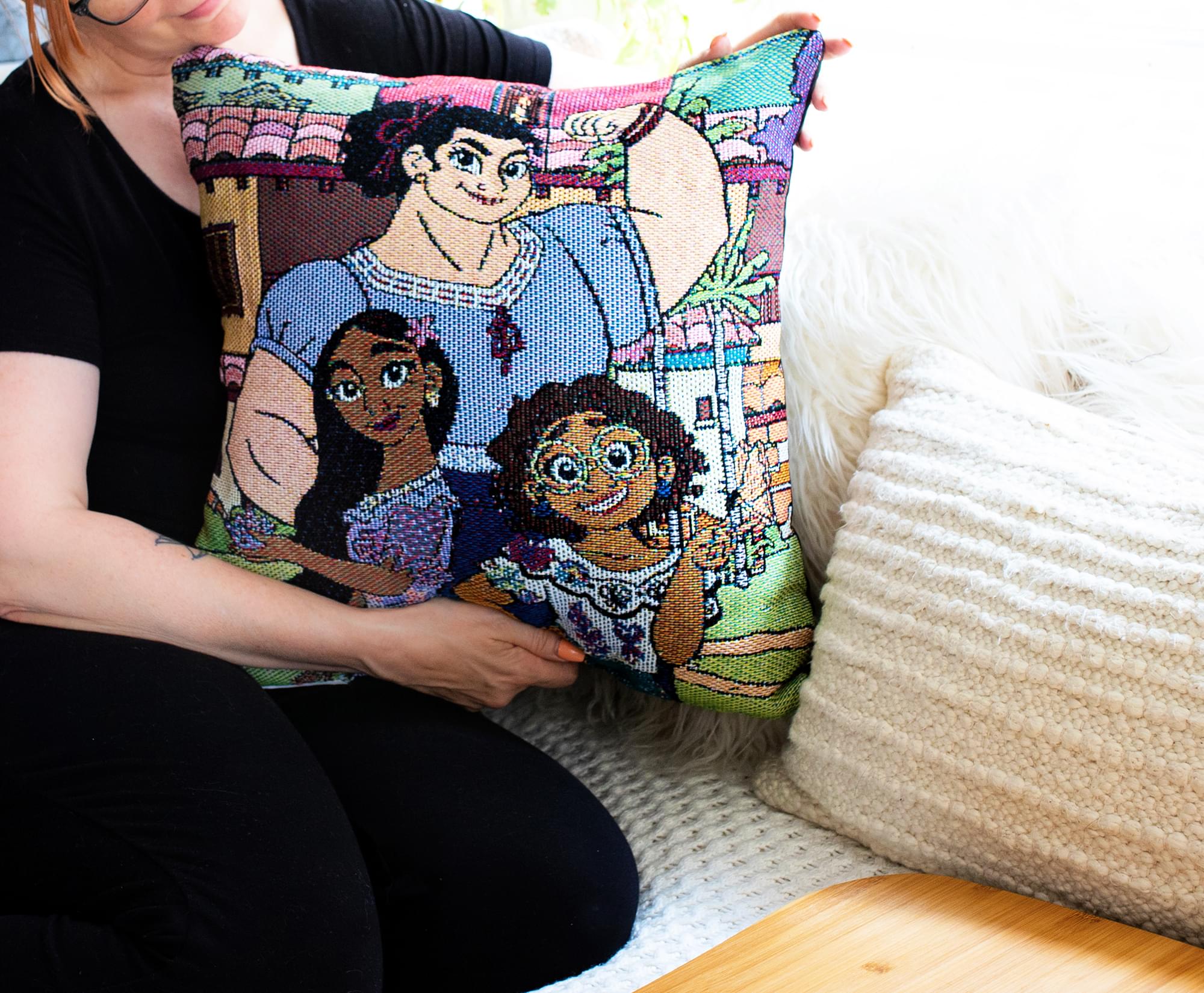 Disney Encanto 18-Inch Family Portrait Woven Tapestry Throw Pillow - Add Magic to Your Space!
