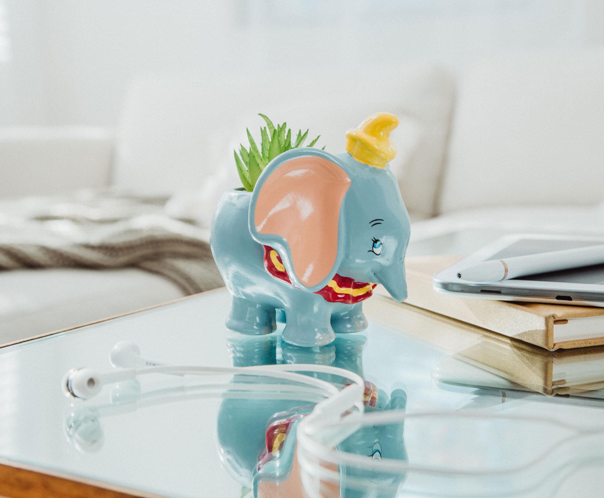 Enchanting Disney Dumbo 4-Inch Mini Planter with Artificial Succulent