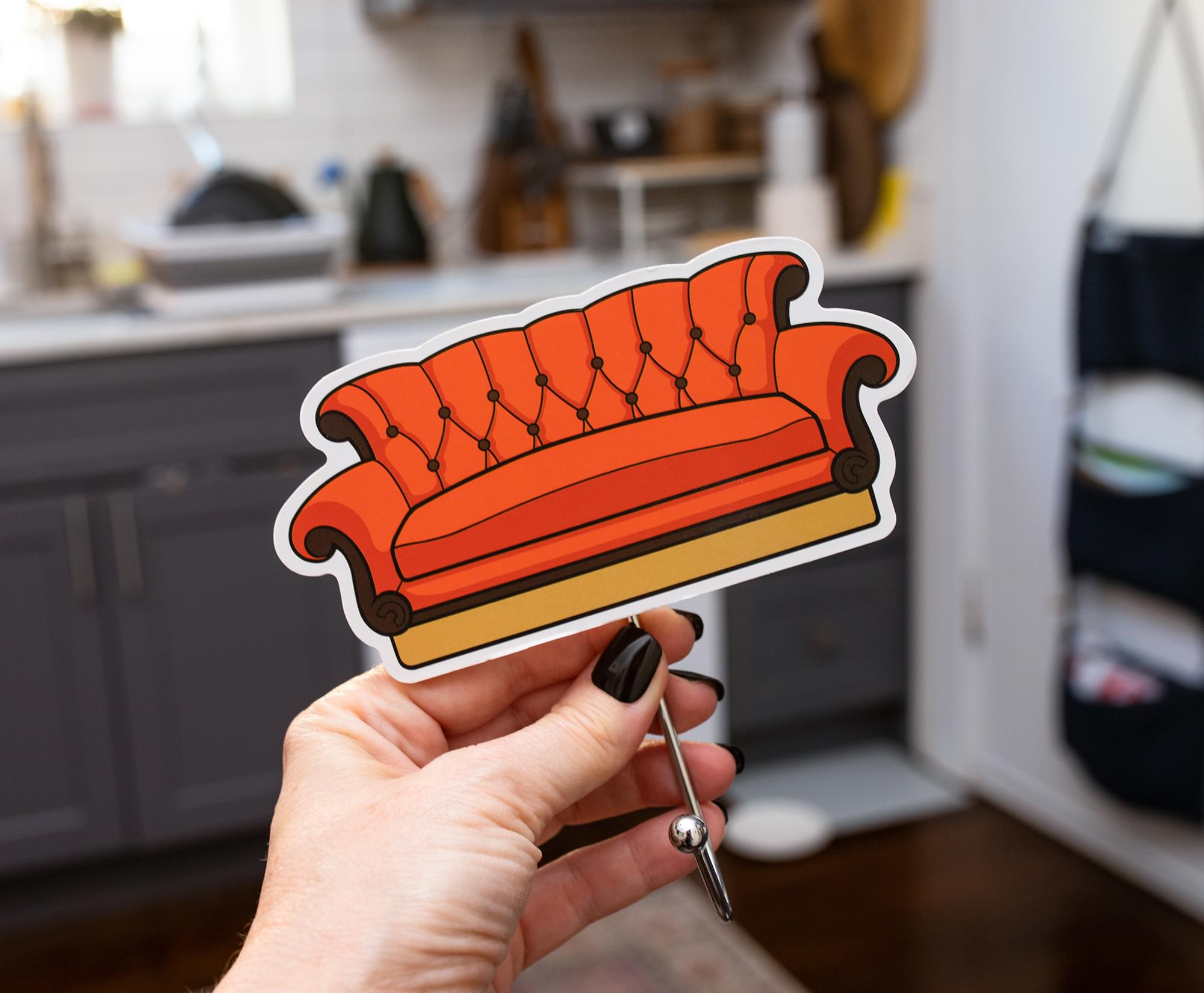 Friends-Inspired Die-Cut Coat Hanger Wall Hooks - Set of 3