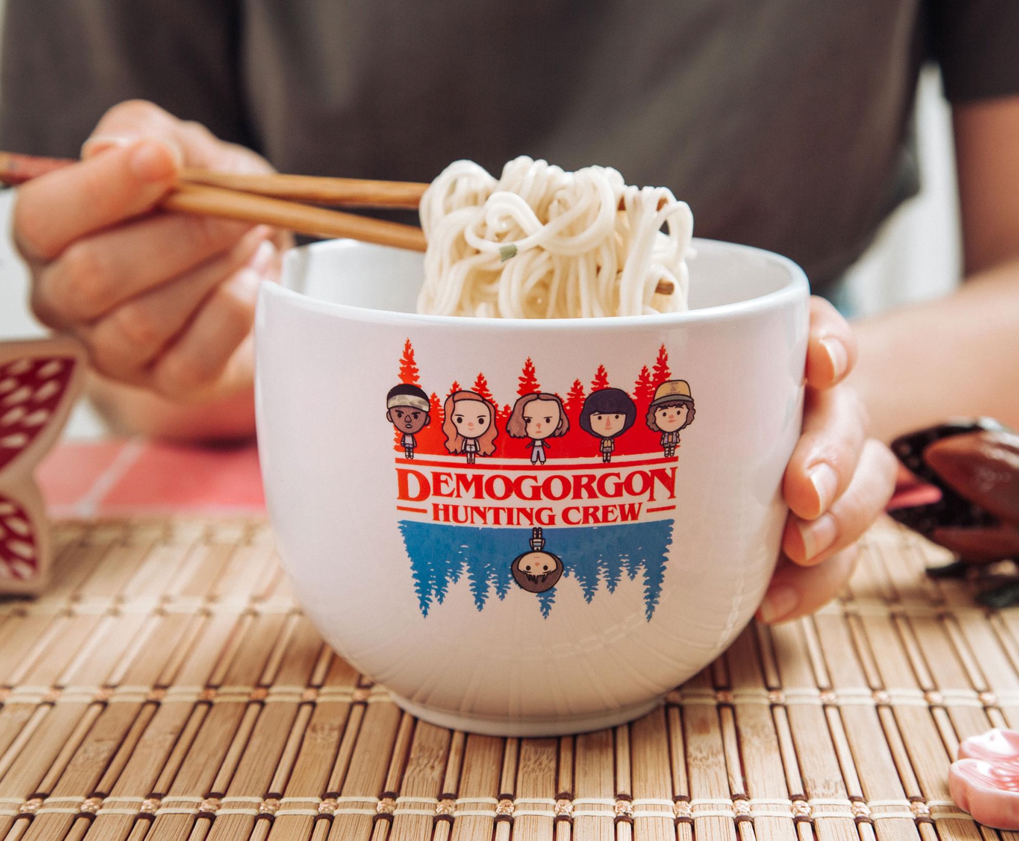 Stranger Things Demogorgon-Inspired 20-Ounce Ramen Bowl & Chopstick Set