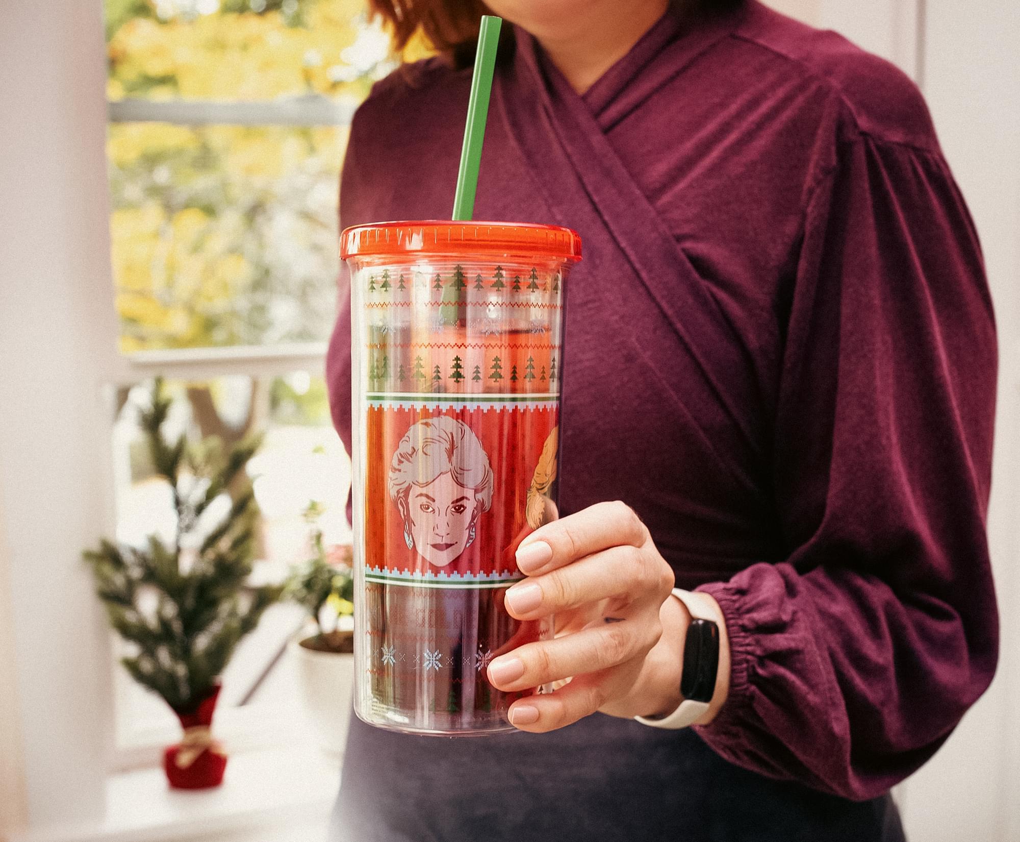 The Golden Girls Festive Carnival Cup with Lid and Straw