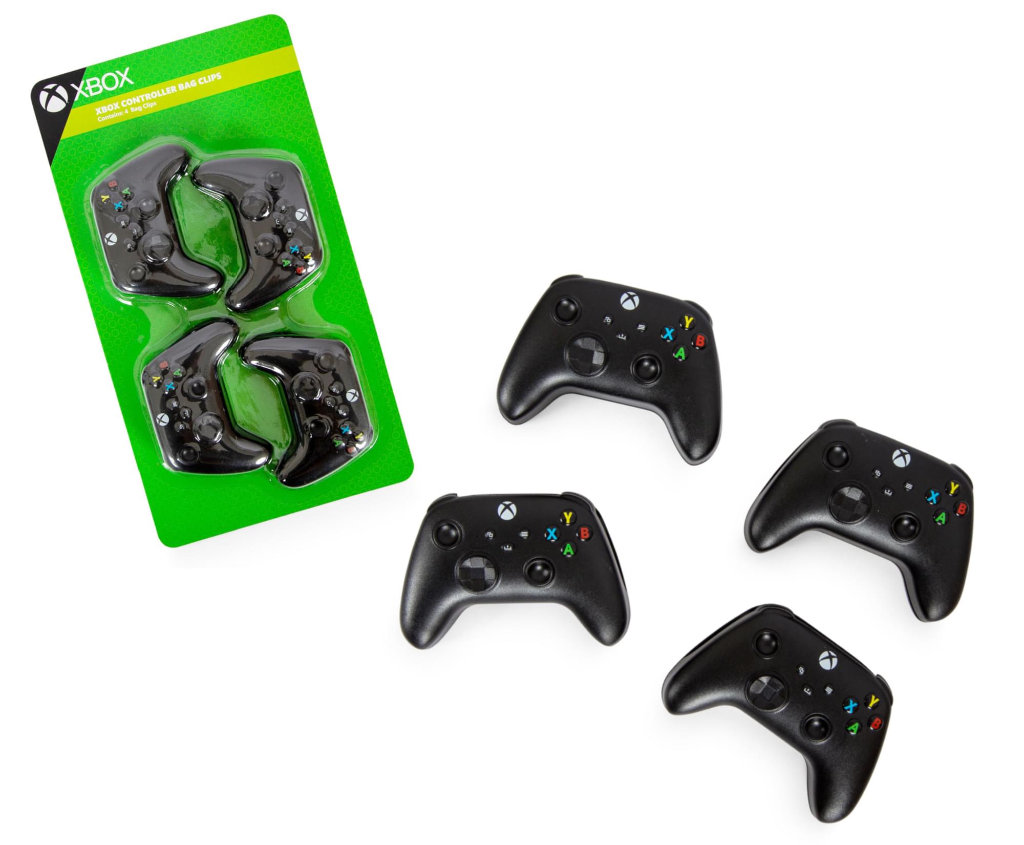 Officially Licensed Xbox Controller-Shaped Chip Clips - Set of 4