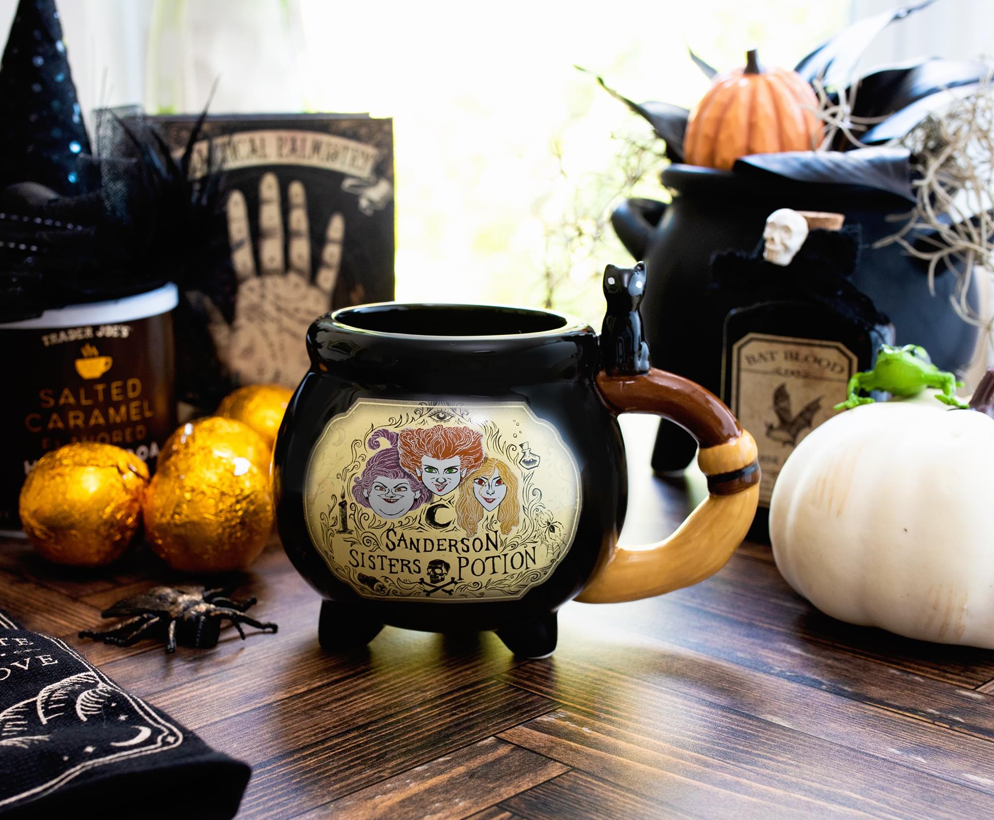 Enchanting Disney Hocus Pocus Sanderson Sisters Ceramic Cauldron Mug - 20 Oz
