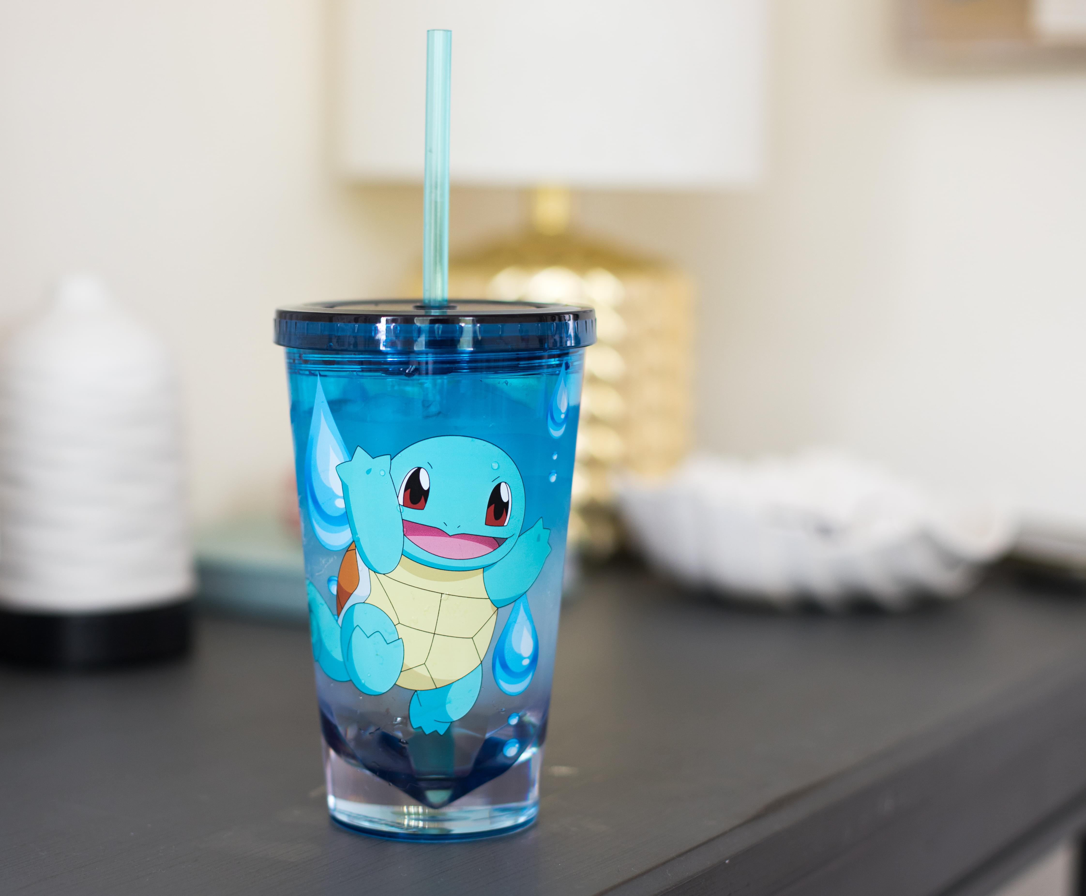 Pokémon Squirtle 16oz Reusable Carnival Tumbler with Lid and Straw