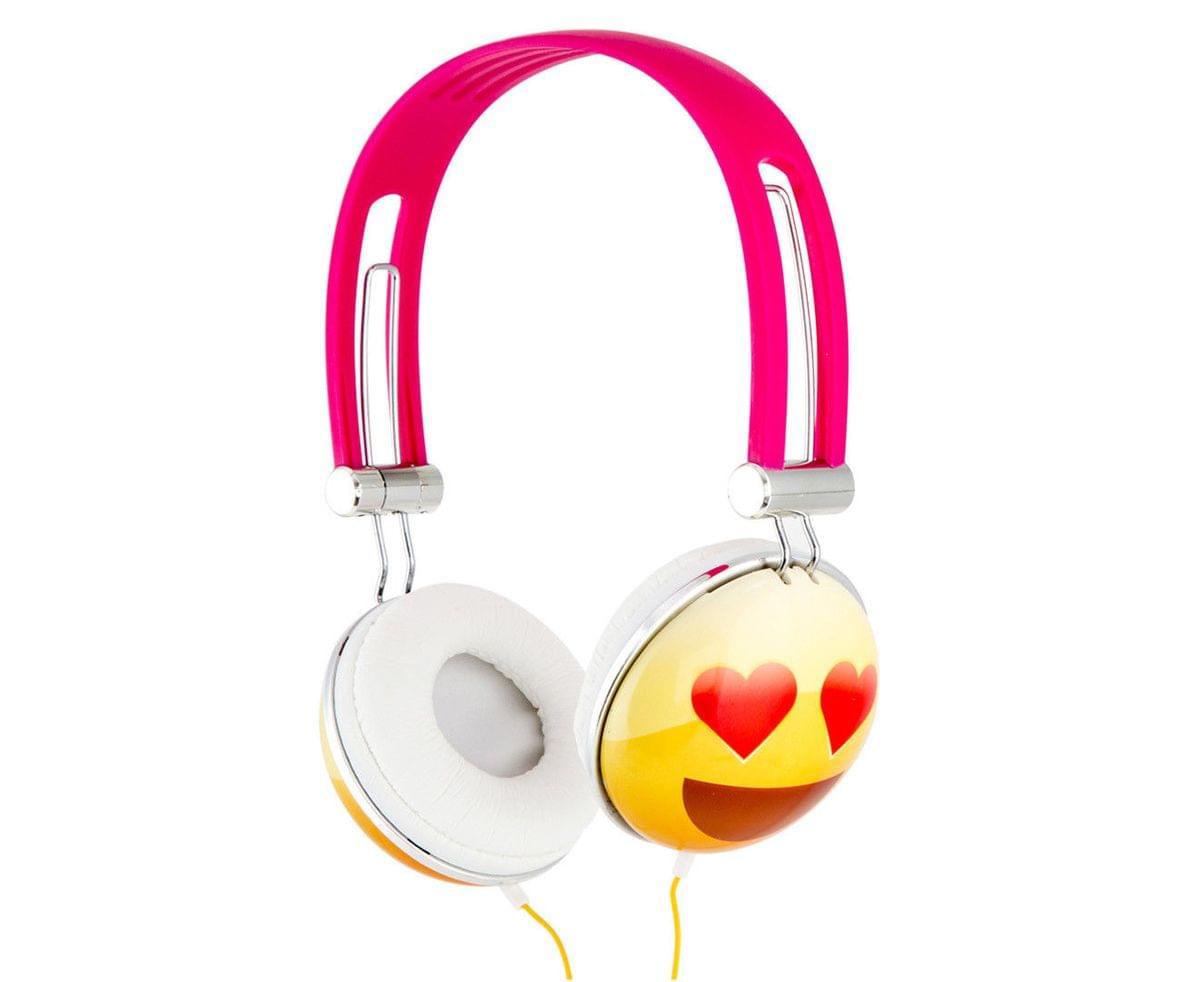 Heart Eyes Emoji Overhead Stereo Headphones - Jam Out in Style!
