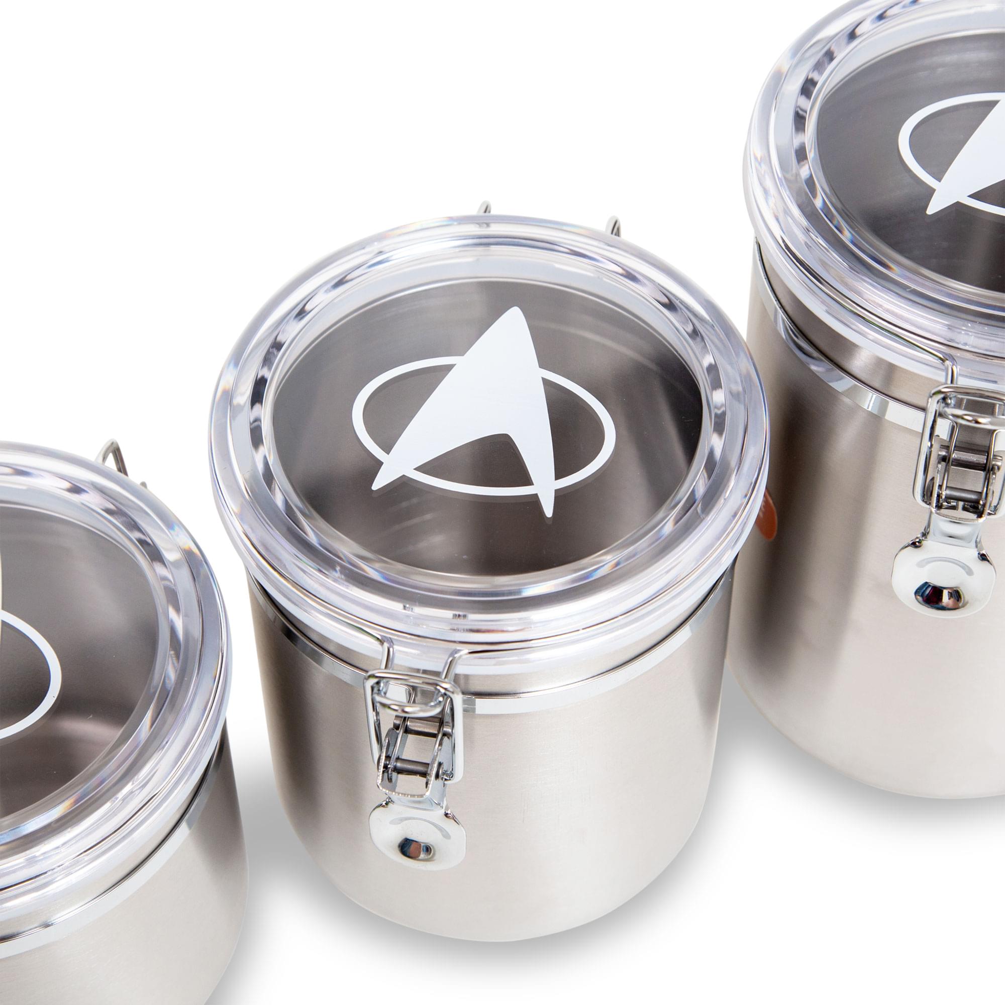 Star Trek: The Next Generation Stainless Steel Snack Storage Jars - Set of 4