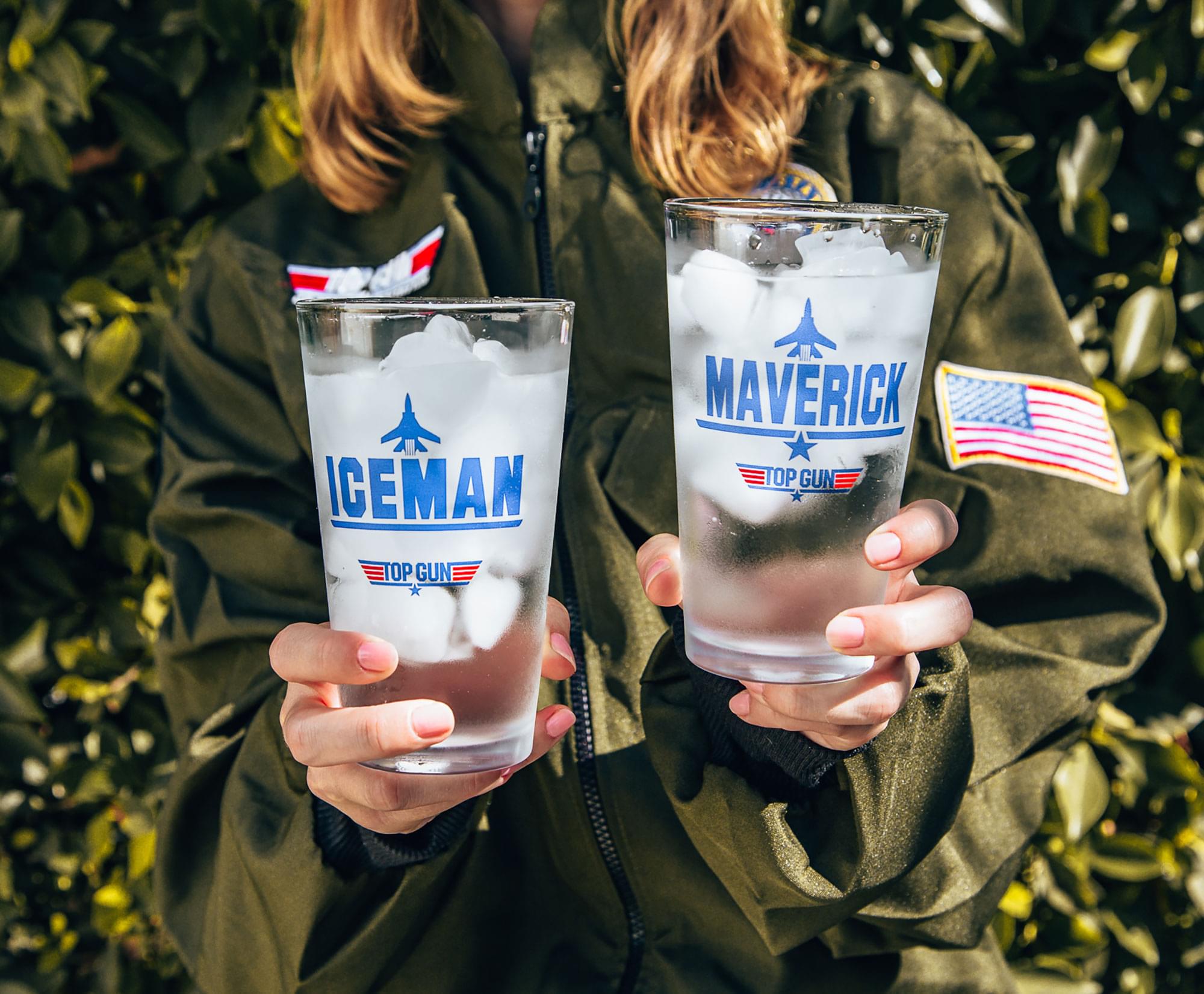 Top Gun Maverick & Iceman 20 - Ounce Pint Glass Set (2 Pack)