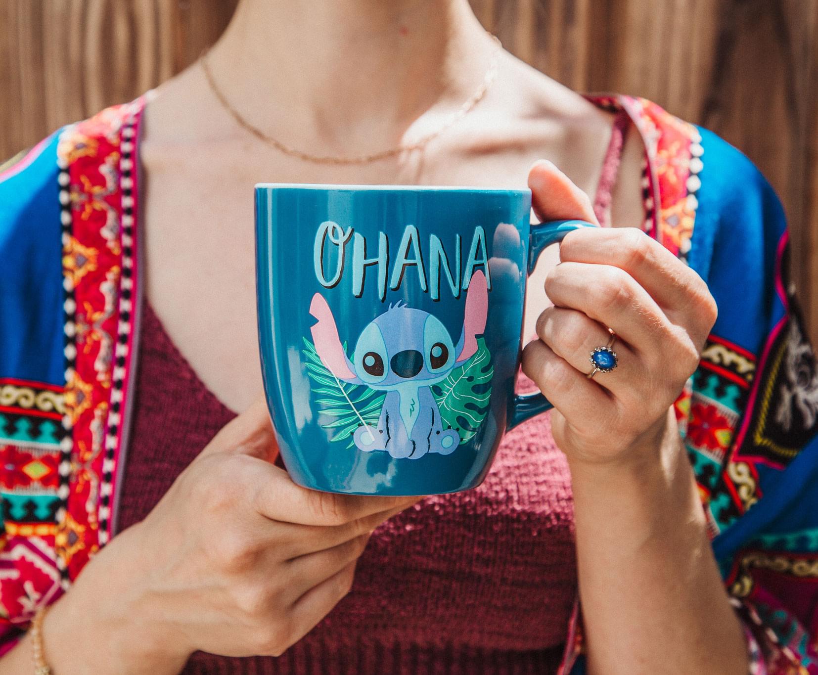 Disney Lilo & Stitch Ohana Hawaiian Paradise Ceramic Mug - 18 Ounce