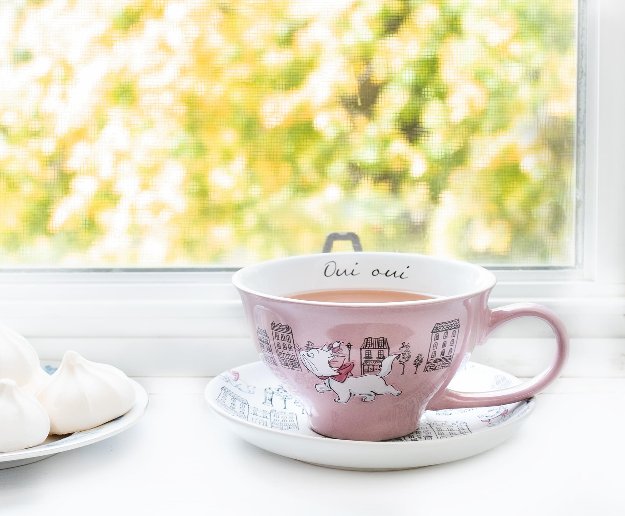 Enchanting Disney The Aristocats Marie Ceramic Teacup & Saucer Set