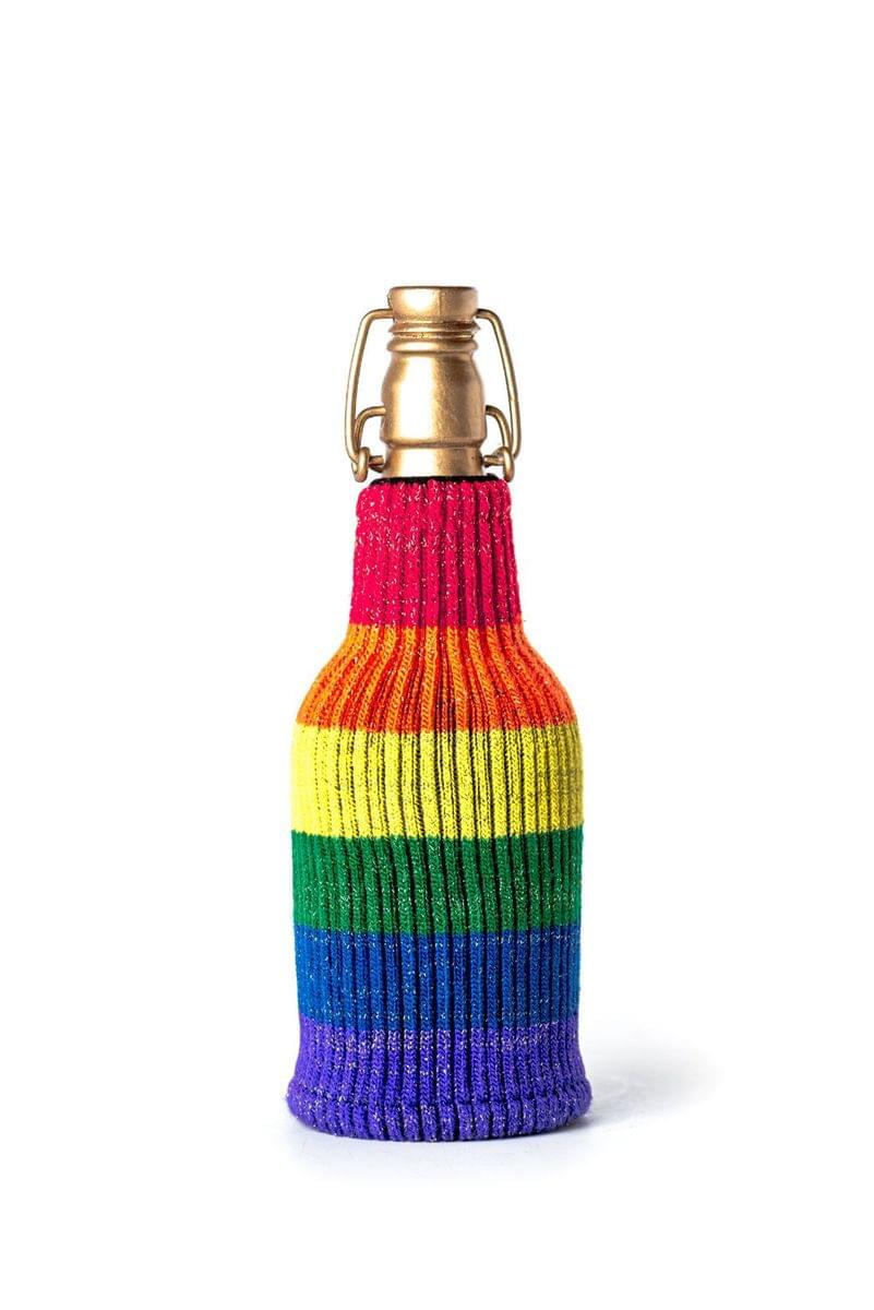 Happy Flag Glitter Bottle Sweater Koozie