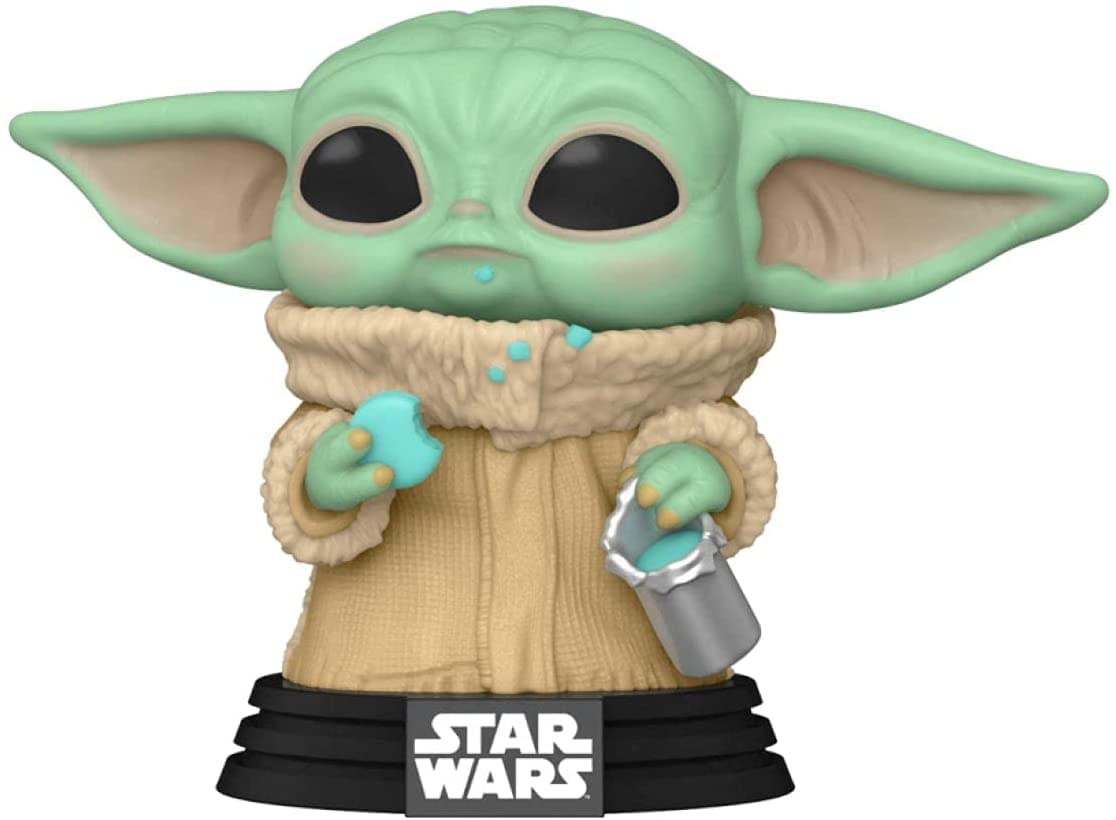 Collectible Star Wars Mandalorian Grogu Funko POP Vinyl Figure with Cookie
