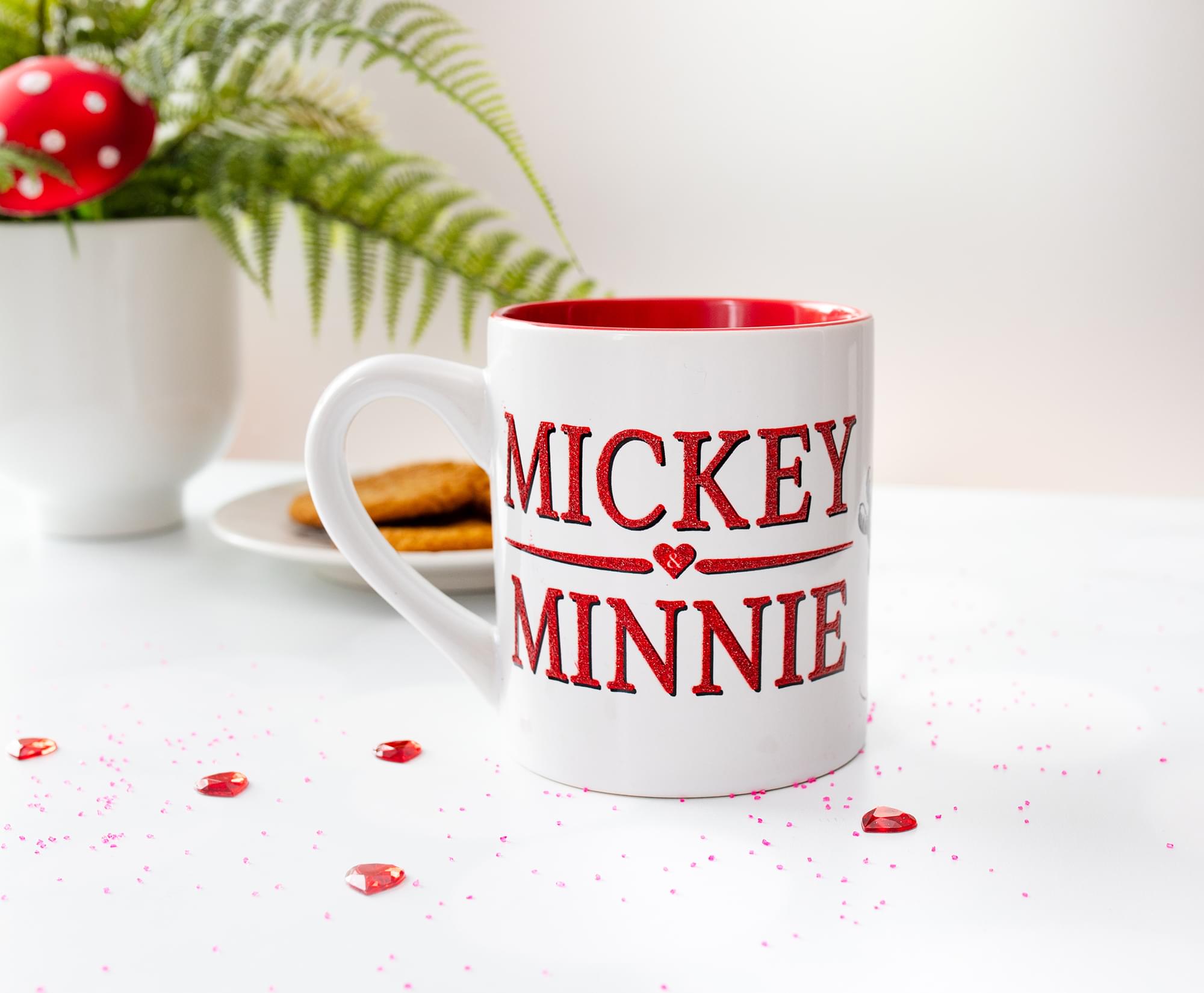 Disney Mickey & Minnie Glitter Ceramic 14 - Ounce Mug