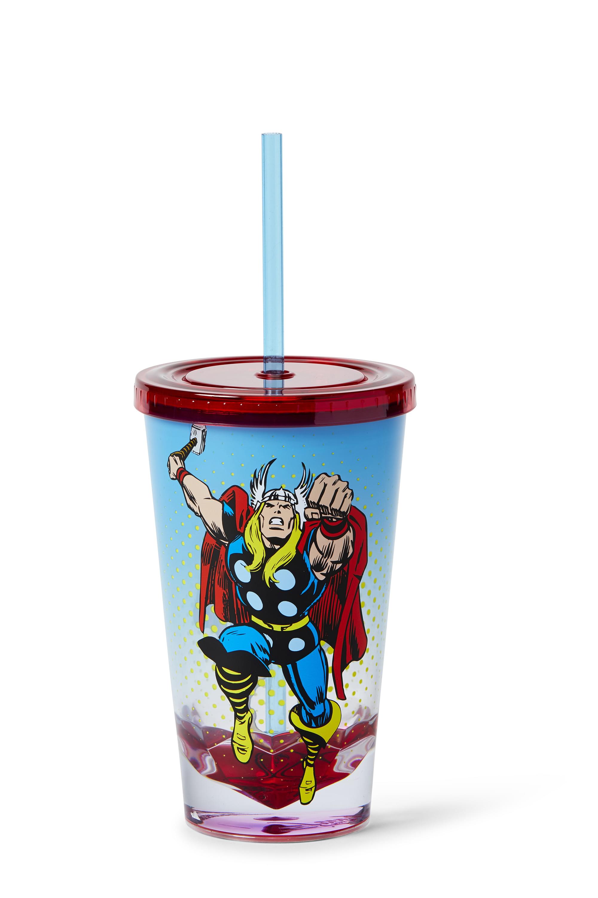 Marvel Thor God of Thunder 19-Ounce Insulated Tumbler with Lid and Straw