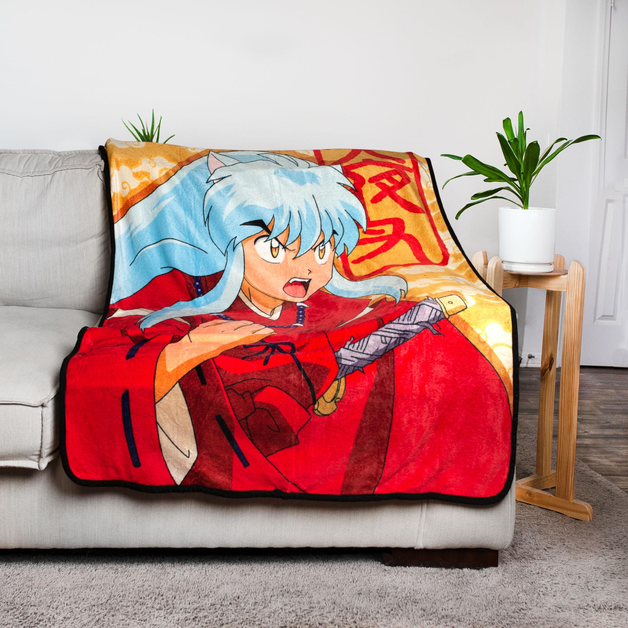 Inuyasha Anime Fleece Throw Blanket - 45 x 60 Inches