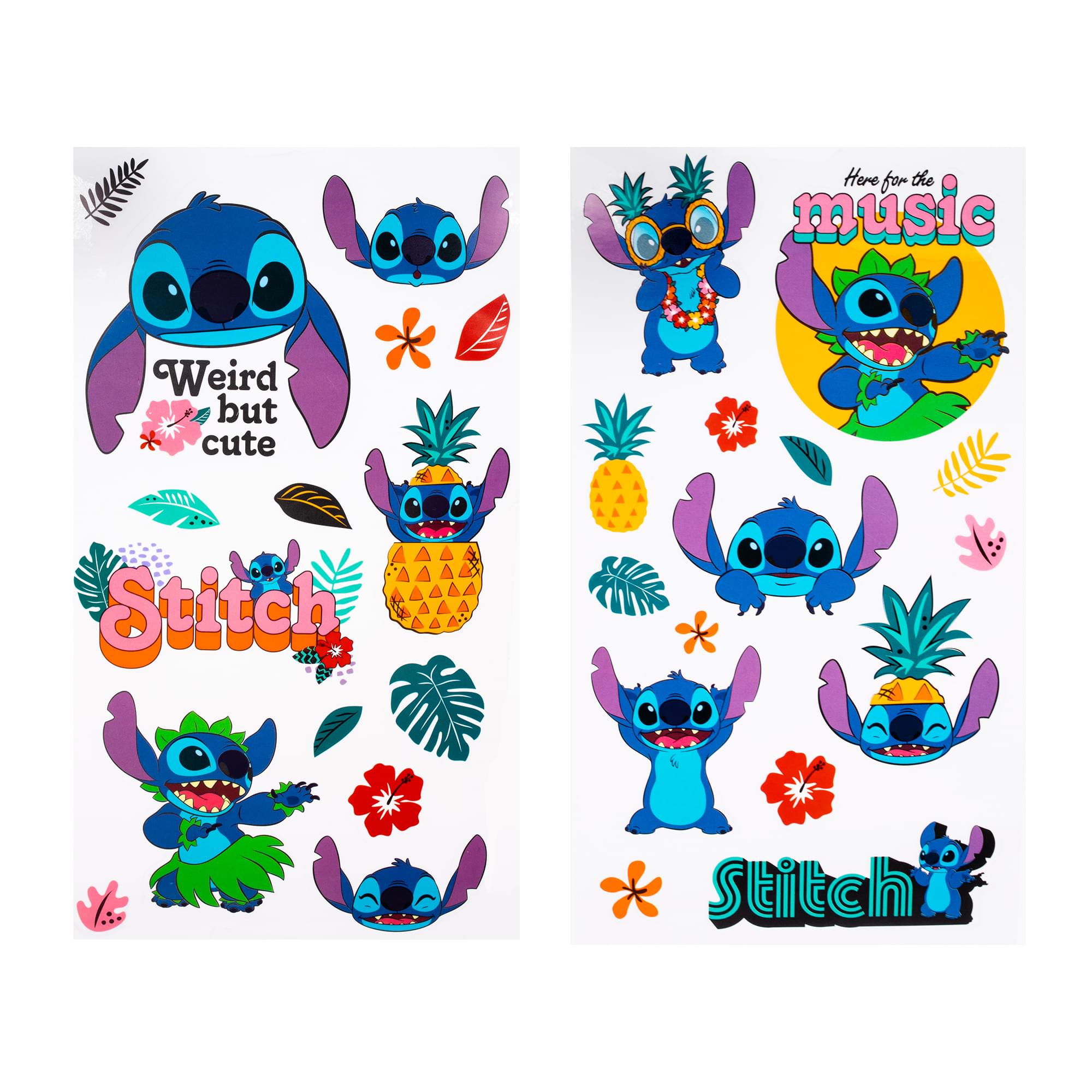 Disney Lilo & Stitch 32-Ounce Twist Spout Water Bottle with Sticker Set - Tropical Fun!