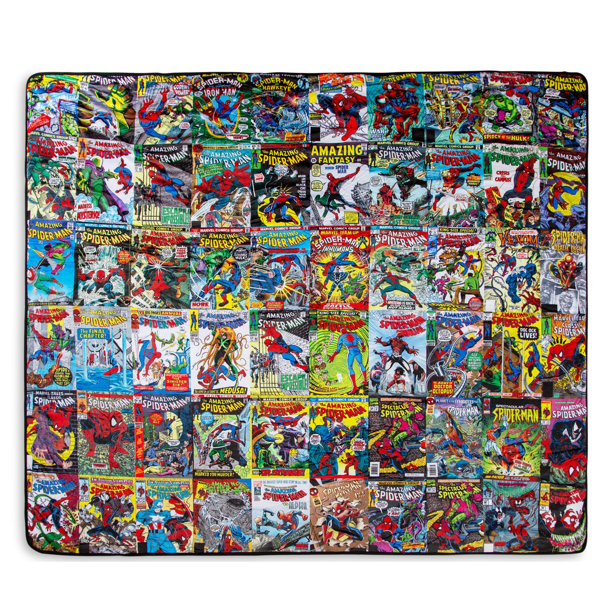 Marvel Spider-Man 60th Anniversary Special Edition Cosy Blue Sherpa Throw Blanket