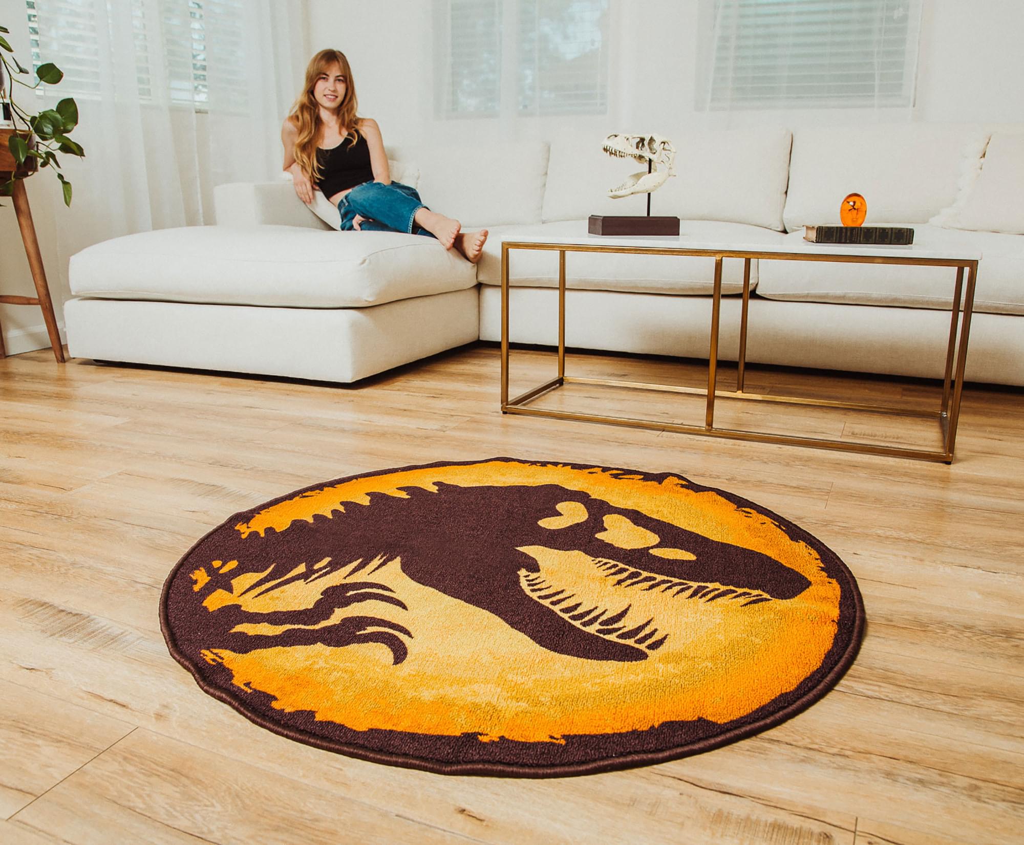 Roar into Style: Jurassic World 39-Inch Round Area Rug