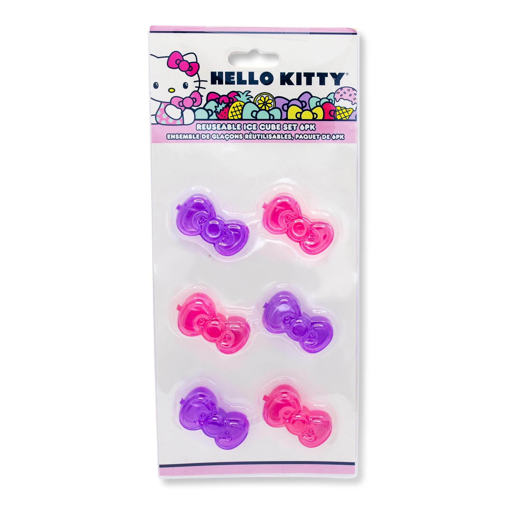 Sanrio Hello Kitty Pretty Bows Reusable Ice Cubes - 6-Piece Set