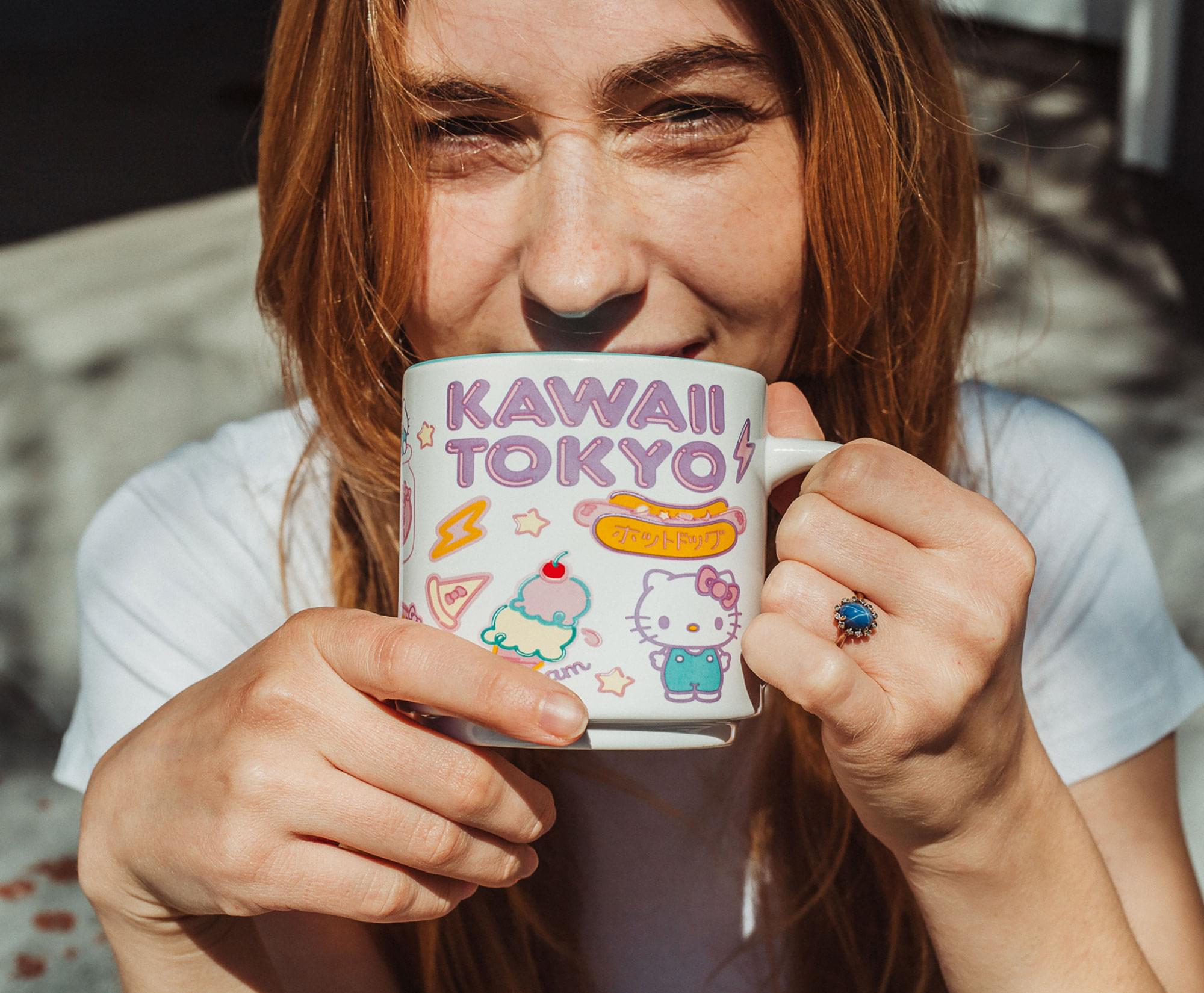 Adorable Hello Kitty Kawaii Tokyo Ceramic Stacking Mug - 13 Oz