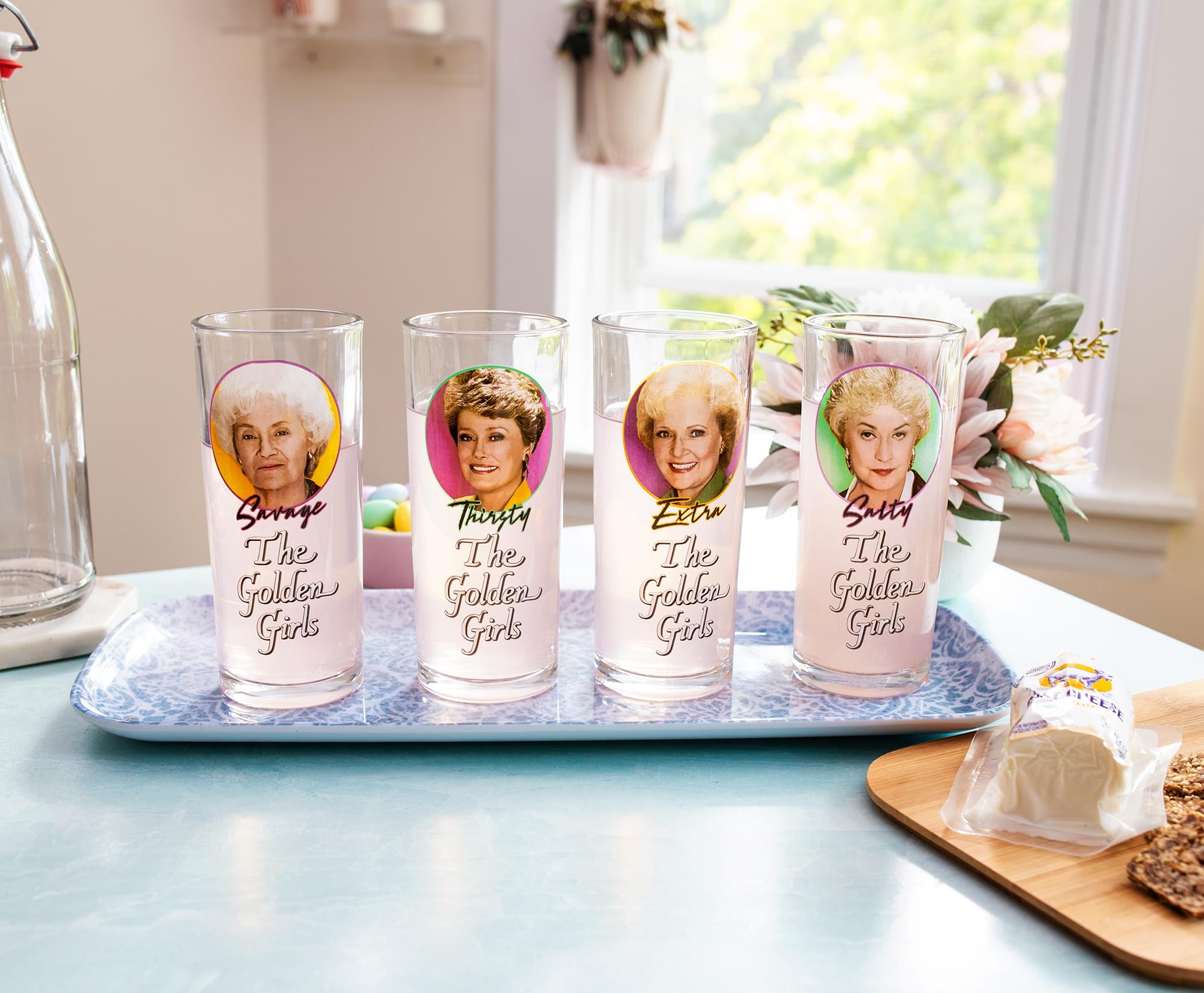 The Golden Girls 10-Ounce Tumbler Glasses Set of 4 - Logo Design