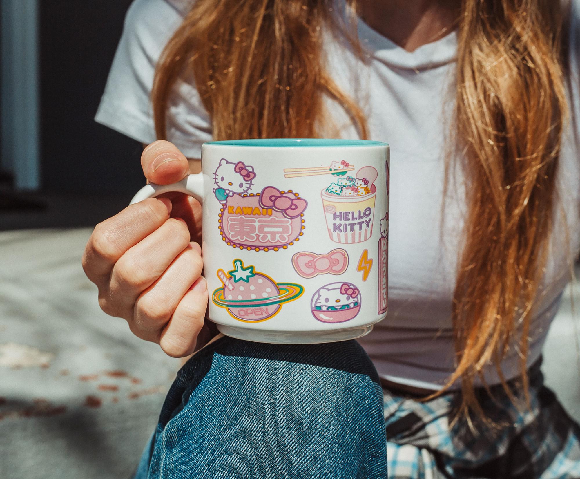 Adorable Hello Kitty Kawaii Tokyo Ceramic Stacking Mug - 13 Oz