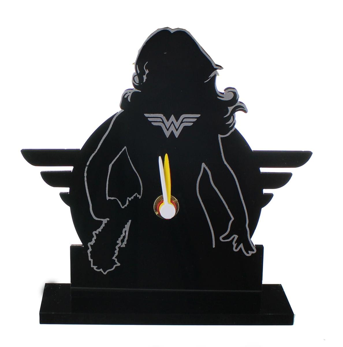 Superhero Wonder Woman Desk Clock for Time Tracking