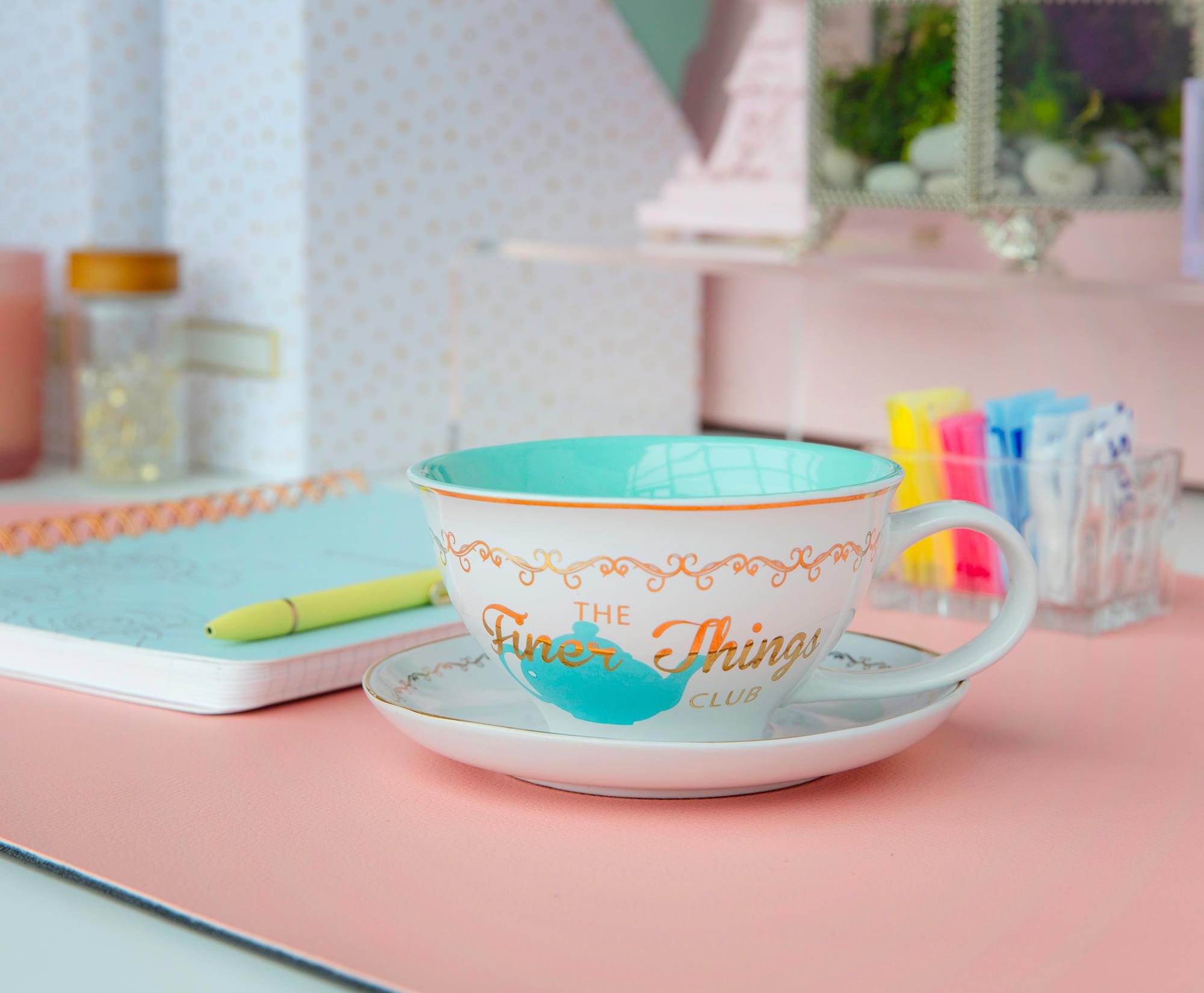 The Office Finer Things Club Exclusive Ceramic Teacup & Saucer Set