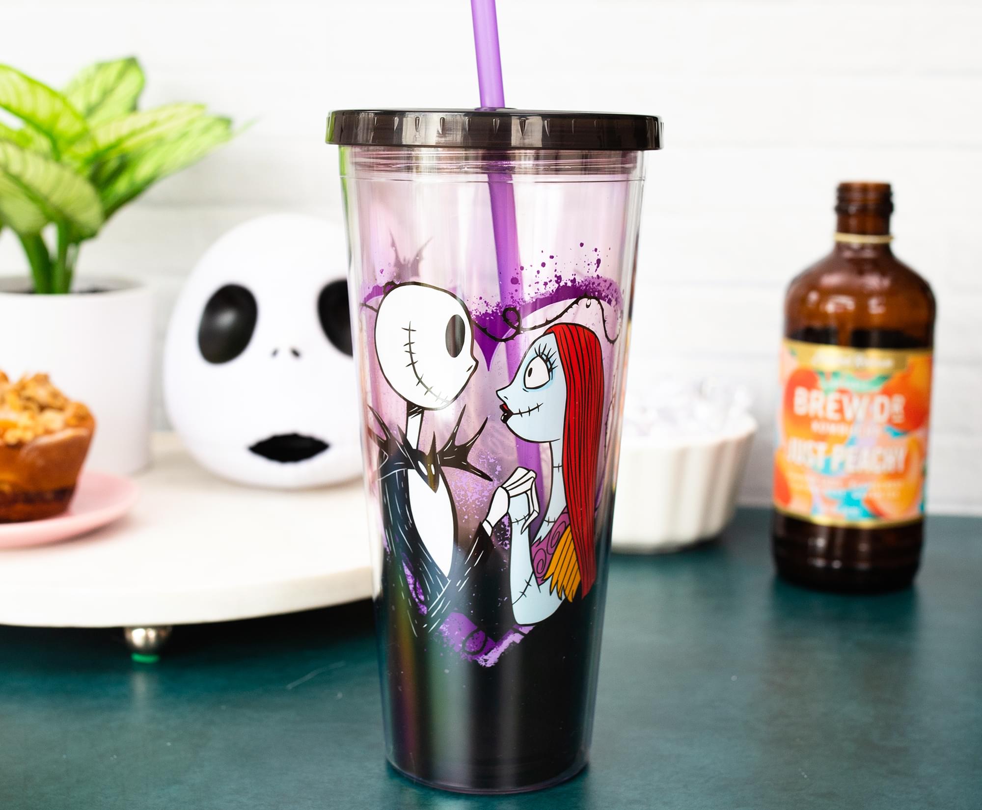 Disney's Nightmare Before Christmas Enchanting Acrylic Carnival Cup with Lid and Straw
