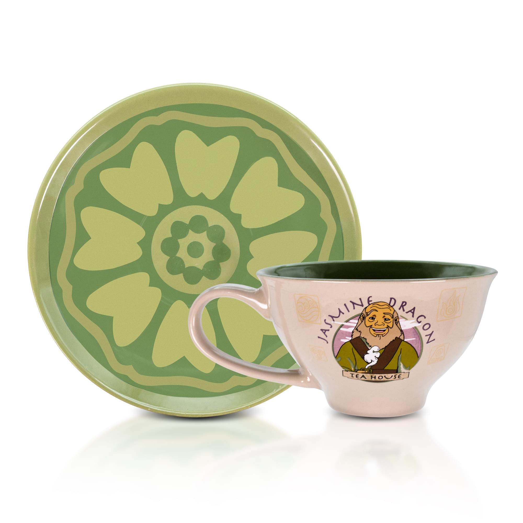 Avatar: The Last Airbender Jasmine Dragon Ceramic Teacup & Saucer Set - 12 Ounce