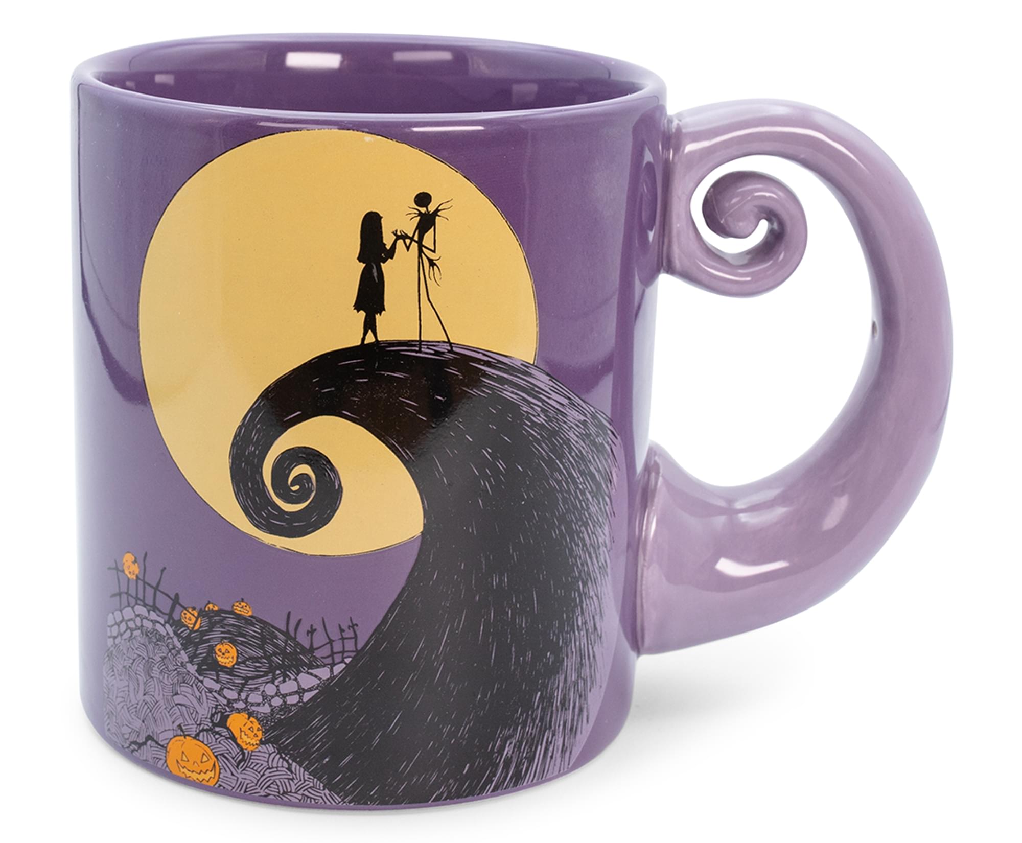 Jack & Sally Spiral Handle Ceramic Mug - Disney's The Nightmare Before Christmas