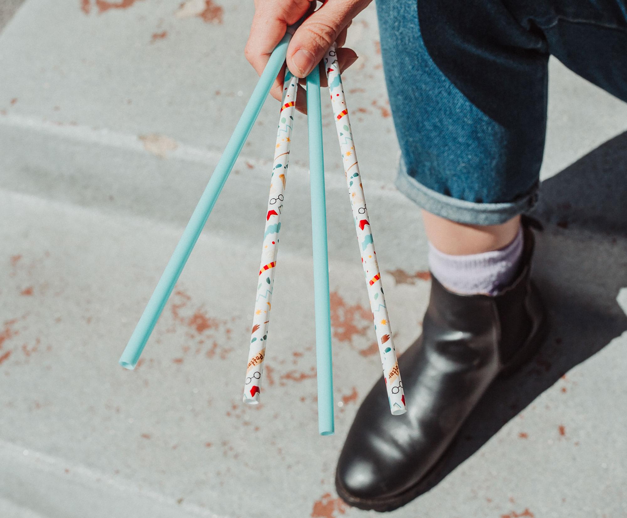 Magical Harry Potter Reusable Plastic Straws - Set of 4